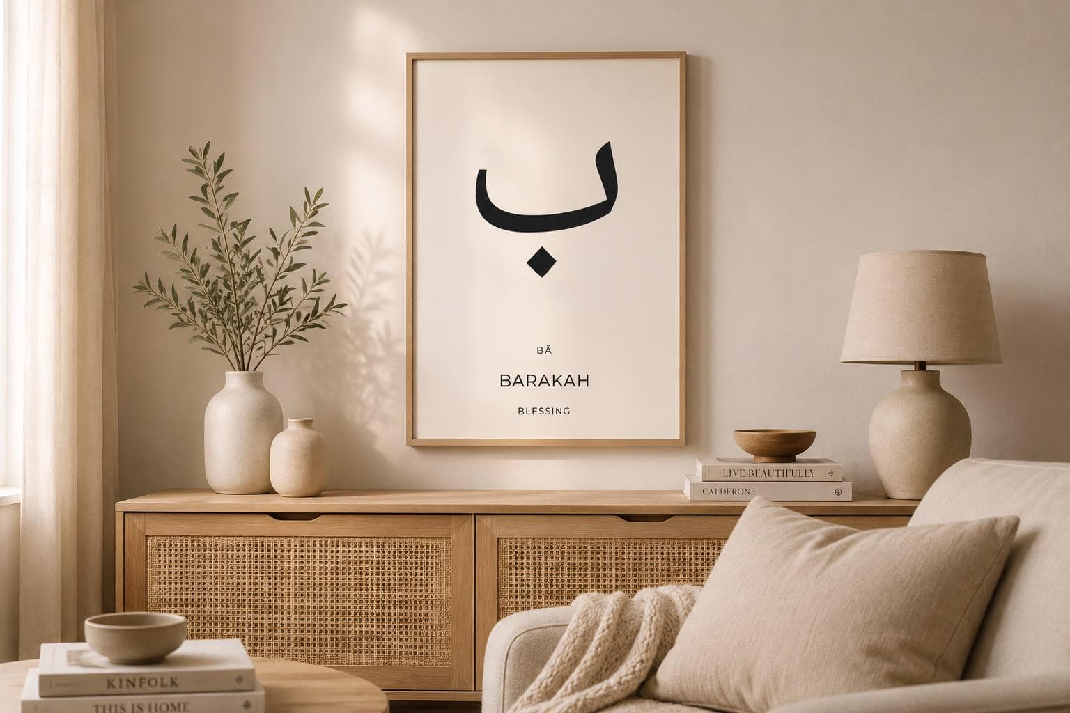 Islamic Wall Decor | Arabic Wall Art | Ba Barakah Printable | Arabic Letter Poster | Digital Download - image 2