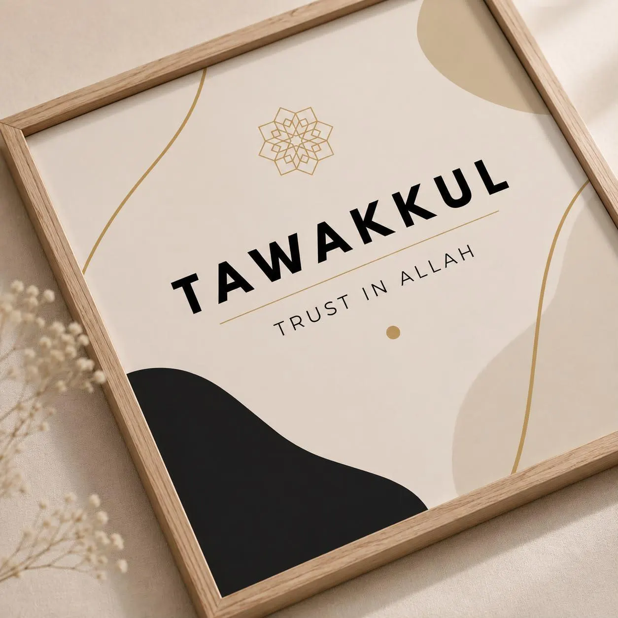 Tawakkul Wall Art Printable | Islamic Wall Art | Arabic Wall Art | Islamic Wall Decor | Muslim Gift | Modern Islamic Poster 30x30 - image 3