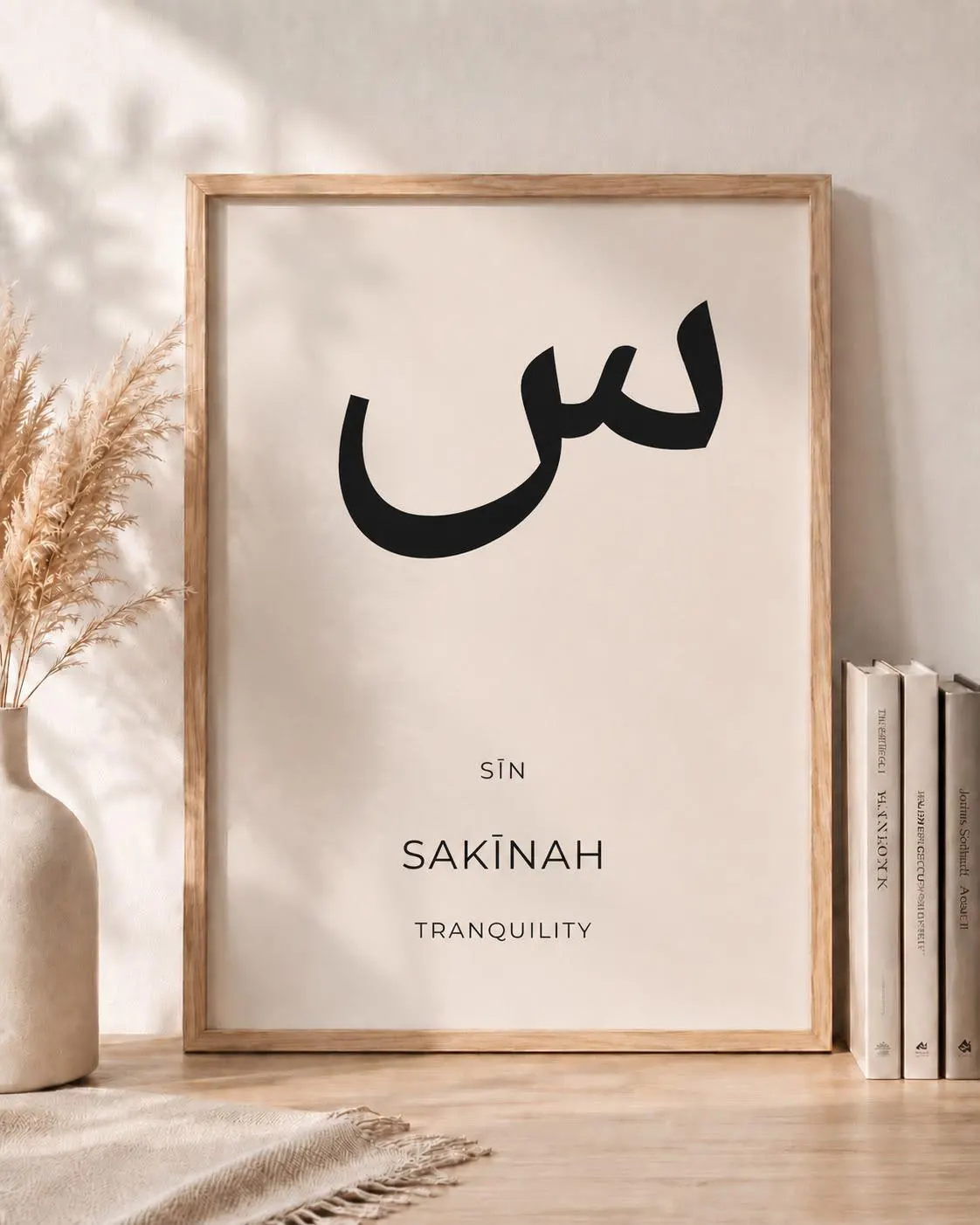 Islamic Wall Decor | Arabic Wall Art | Sin Sakinah Printable | Arabic Letter Poster | Digital Download