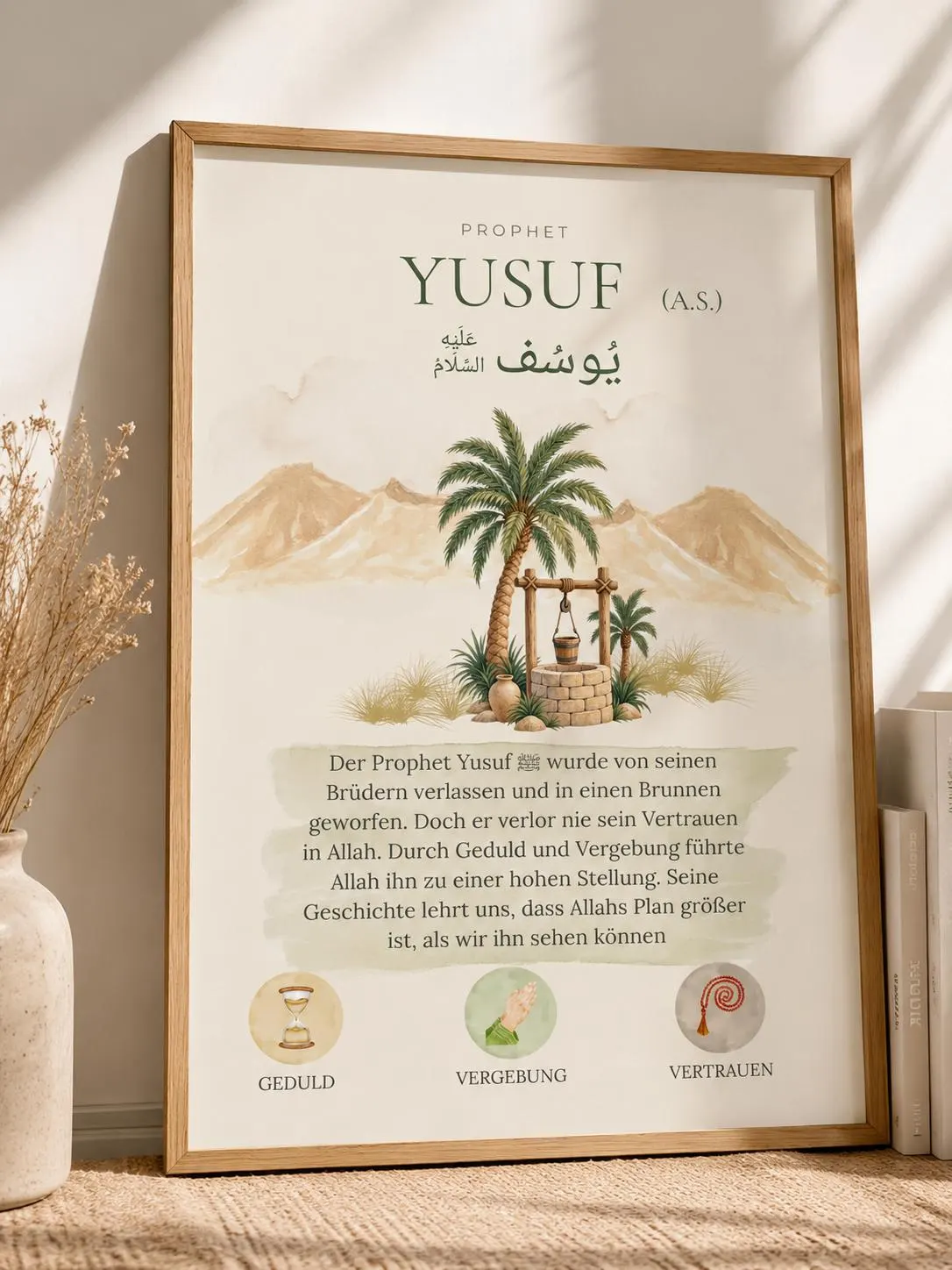 Prophet Yusuf Poster | Yusuf Islamic Poster | Prophet Yusuf Art | Islamic Wall Art | Muslim Wall Decor | Digital Download - image 5