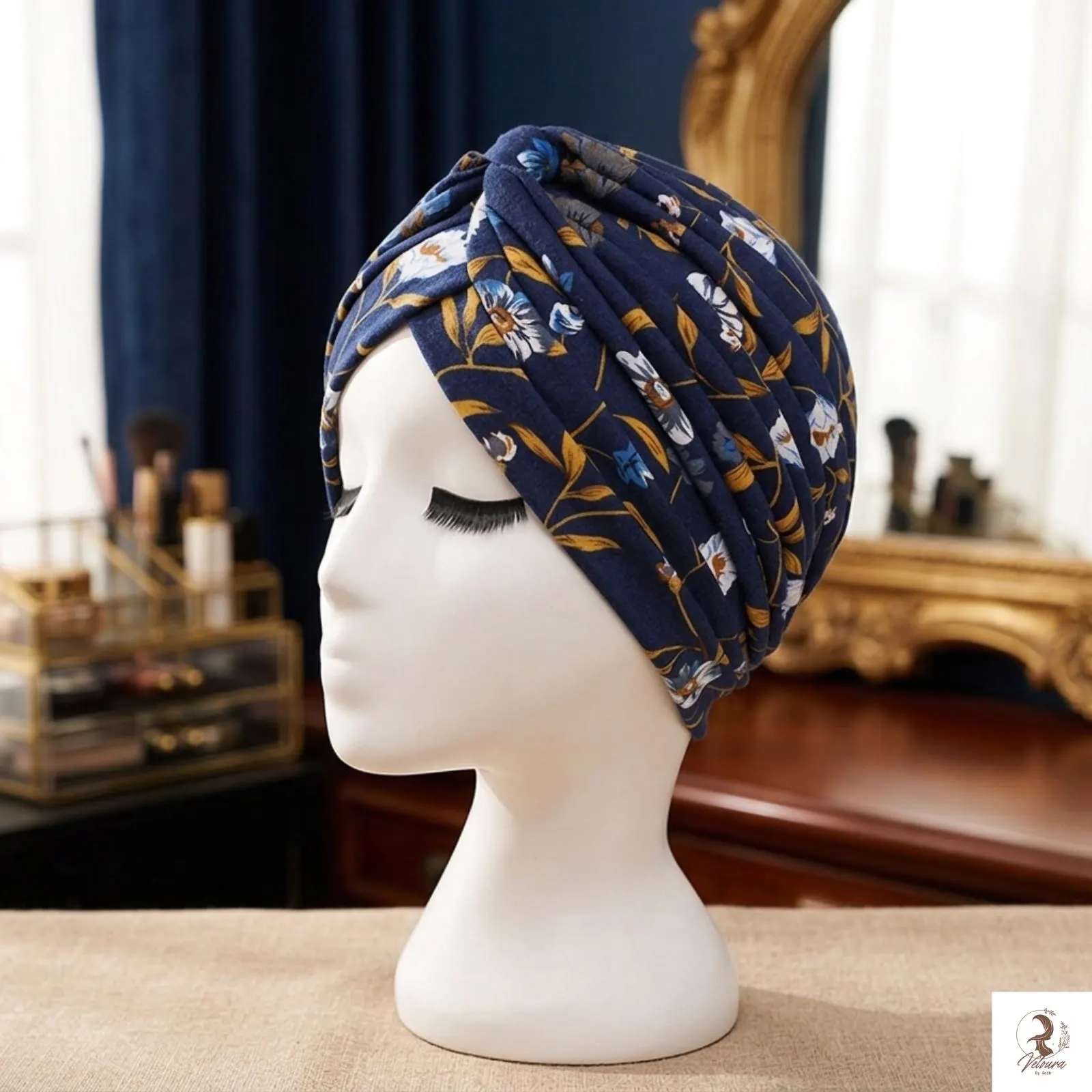 Feminine boho hair wrap accessory for cottagecore fashion styling