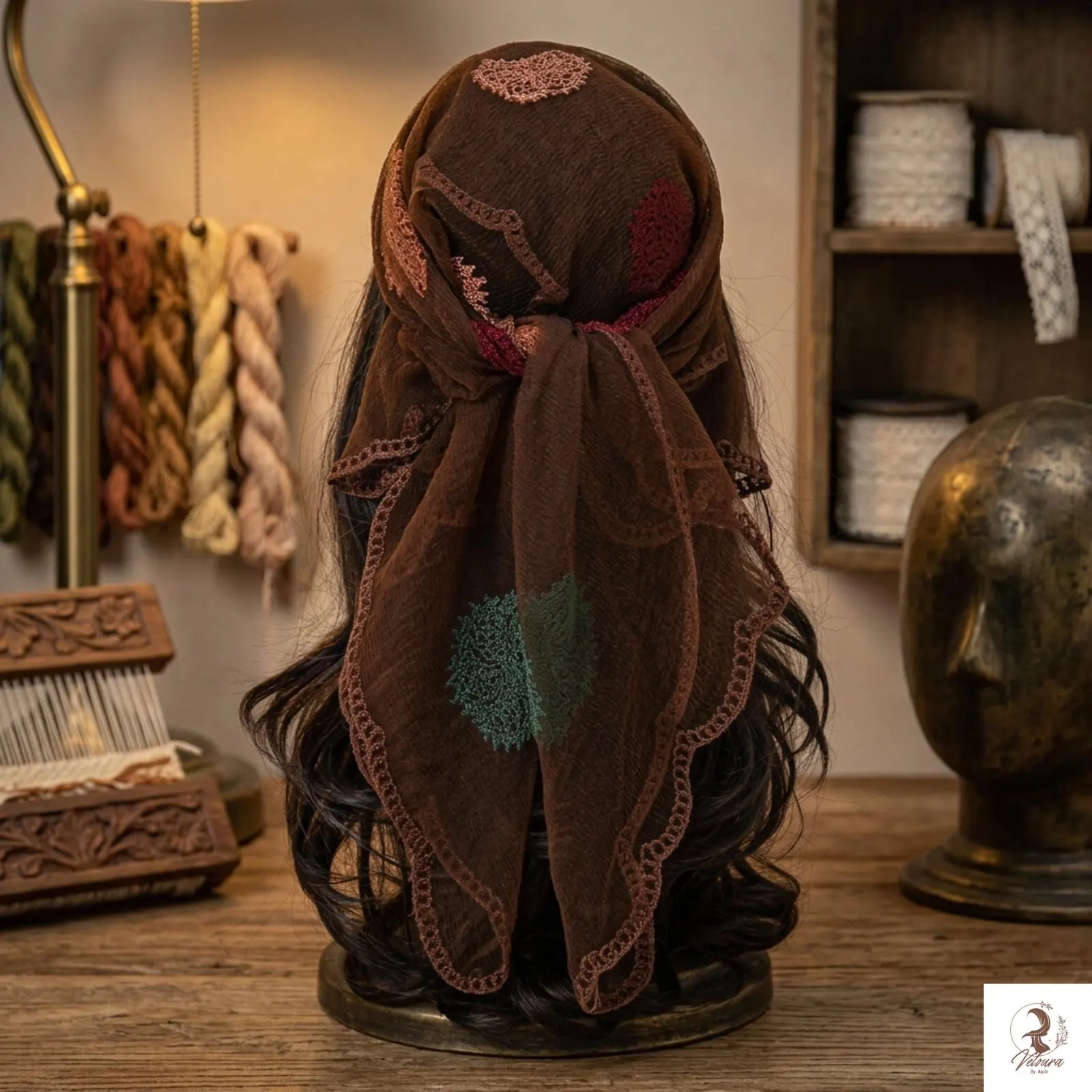 Elegant scarf paired with a casual outfit for everyday wear