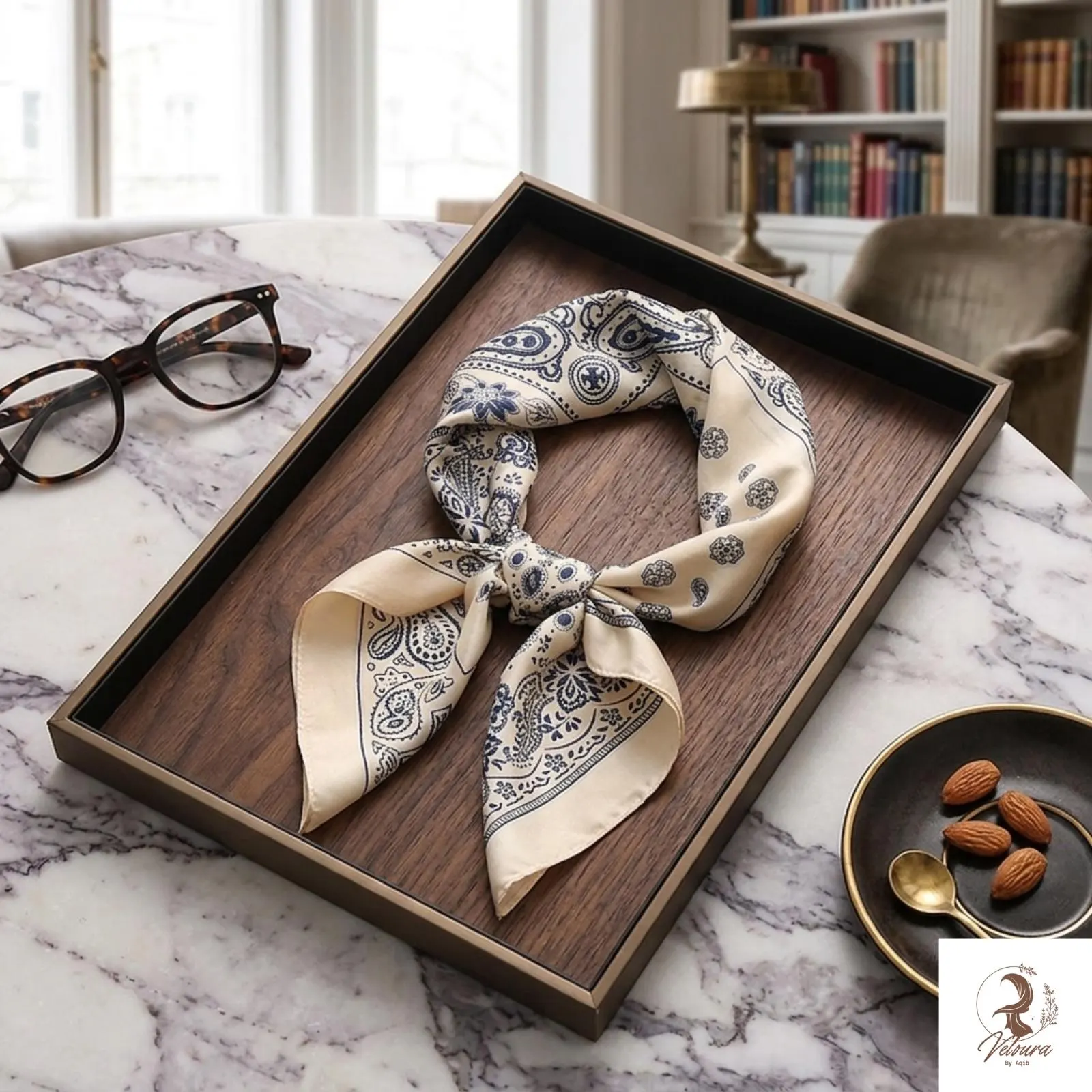 Soft satin hair scarf for women stylish look