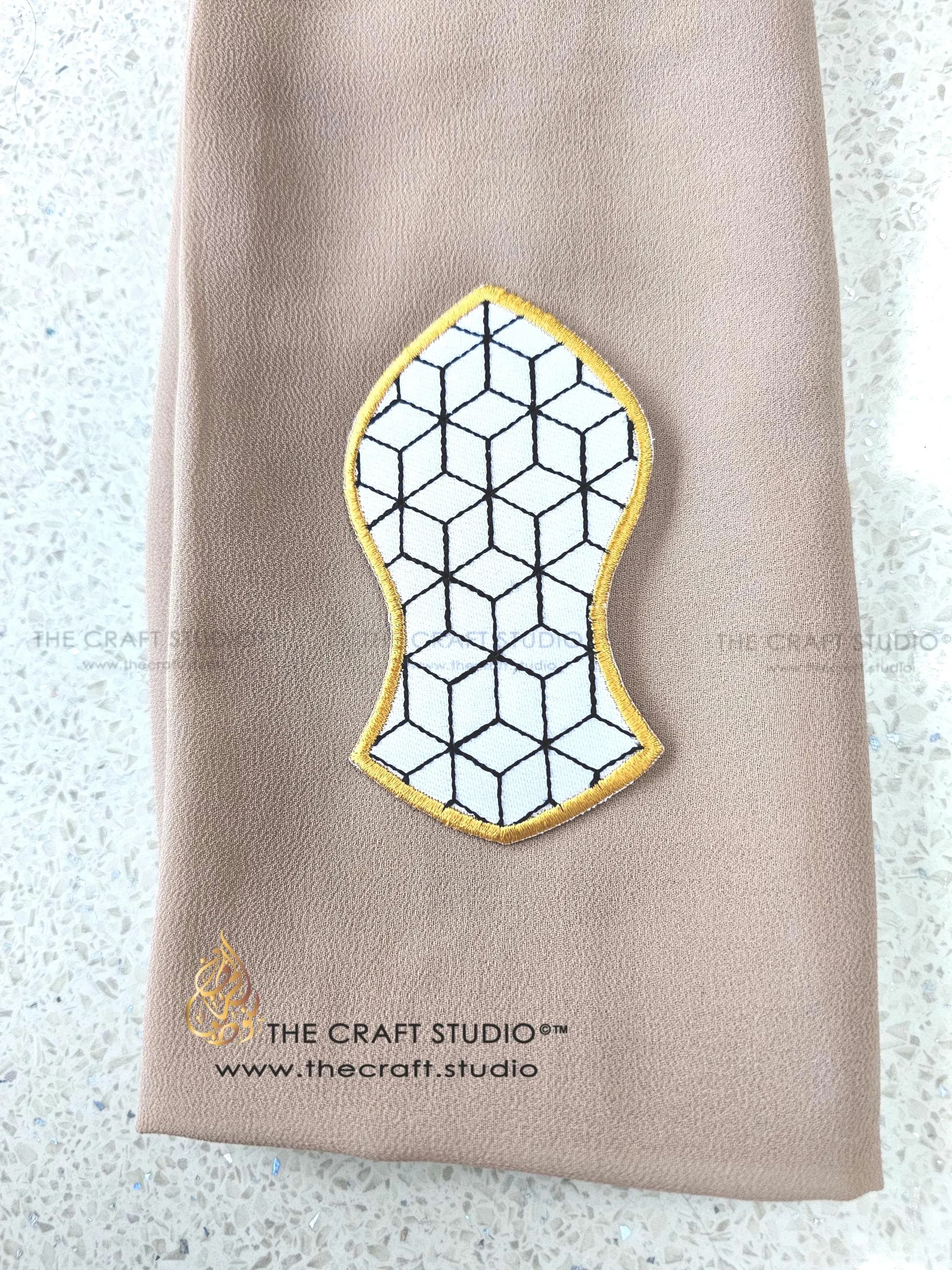 Nalayn Mubarak Embroidered Patch: Islamic Geometric Design, Iron-On/Sew-On - image 5