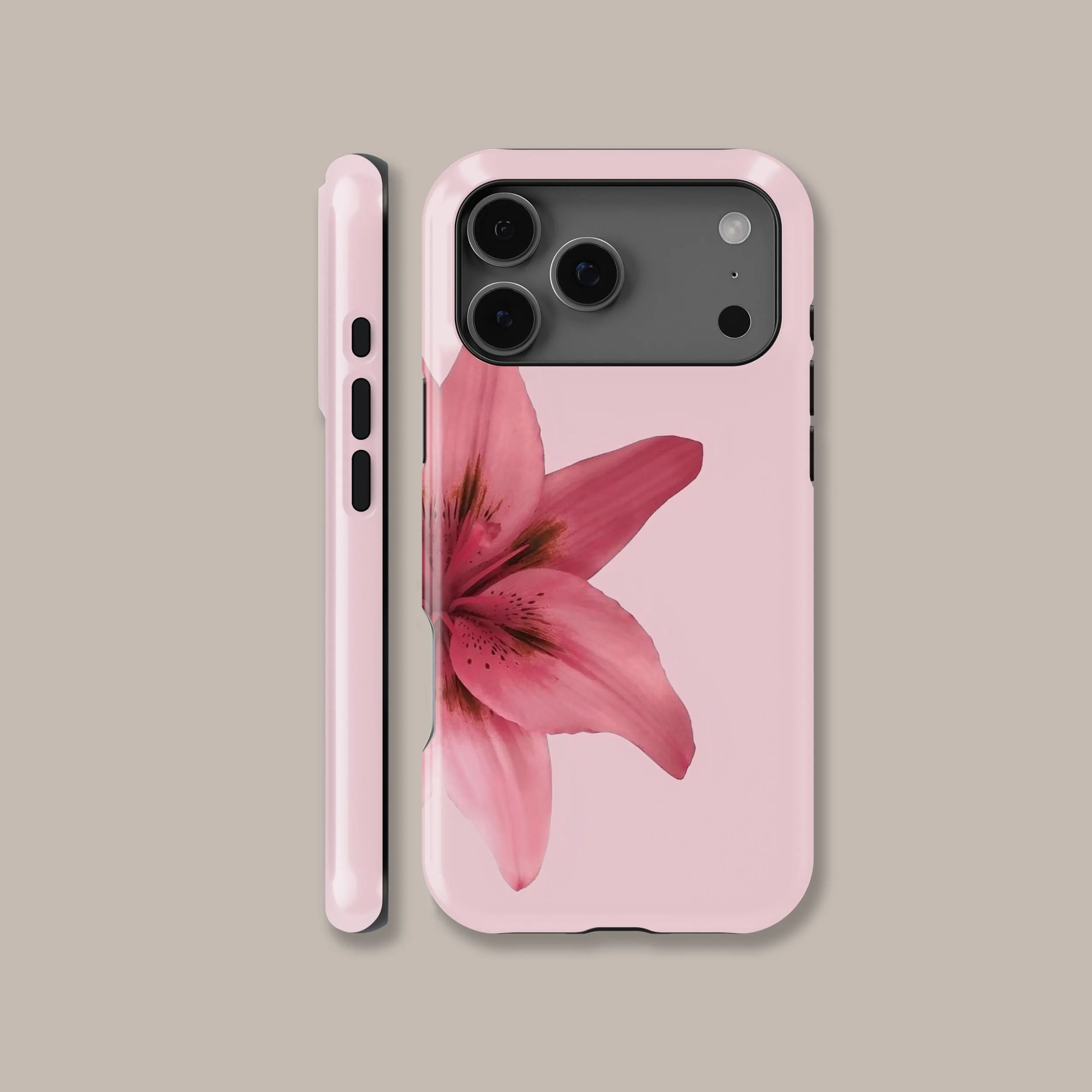 Pink Lily Phone Case: Blush Pink Design Cover for iPhone 17 16 15 14 13 12 11 + MagSafe, Samsung S26 S25 Ultra, Google Pixel 10 9 Pro - image 3