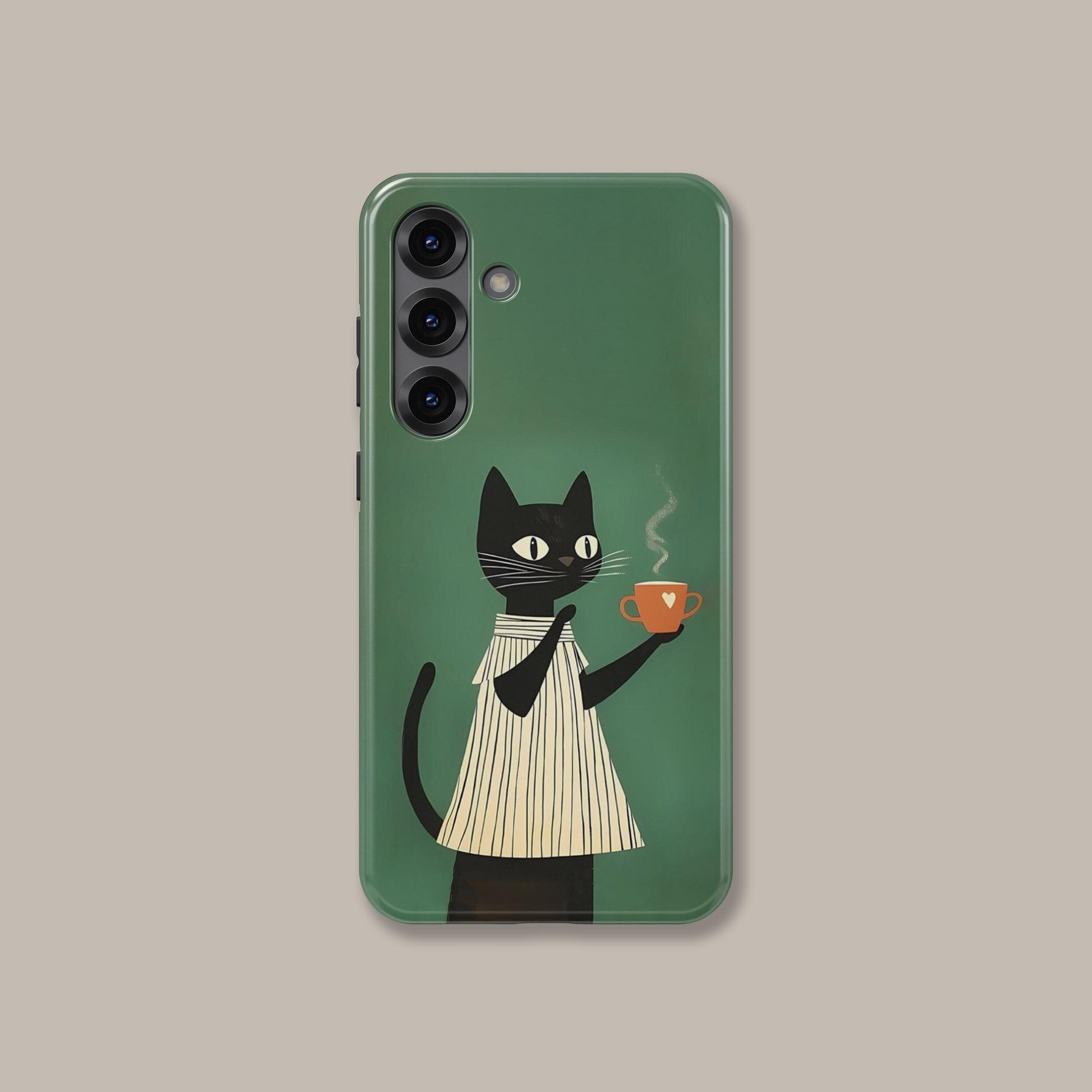 Kawaii Coffee Cat Phone Case: Cat Lover Design Cover for iPhone 17 16 15 14 13 12 11 + MagSafe, Samsung S26 S25, Google Pixel 10 9 8 Pro - image 4