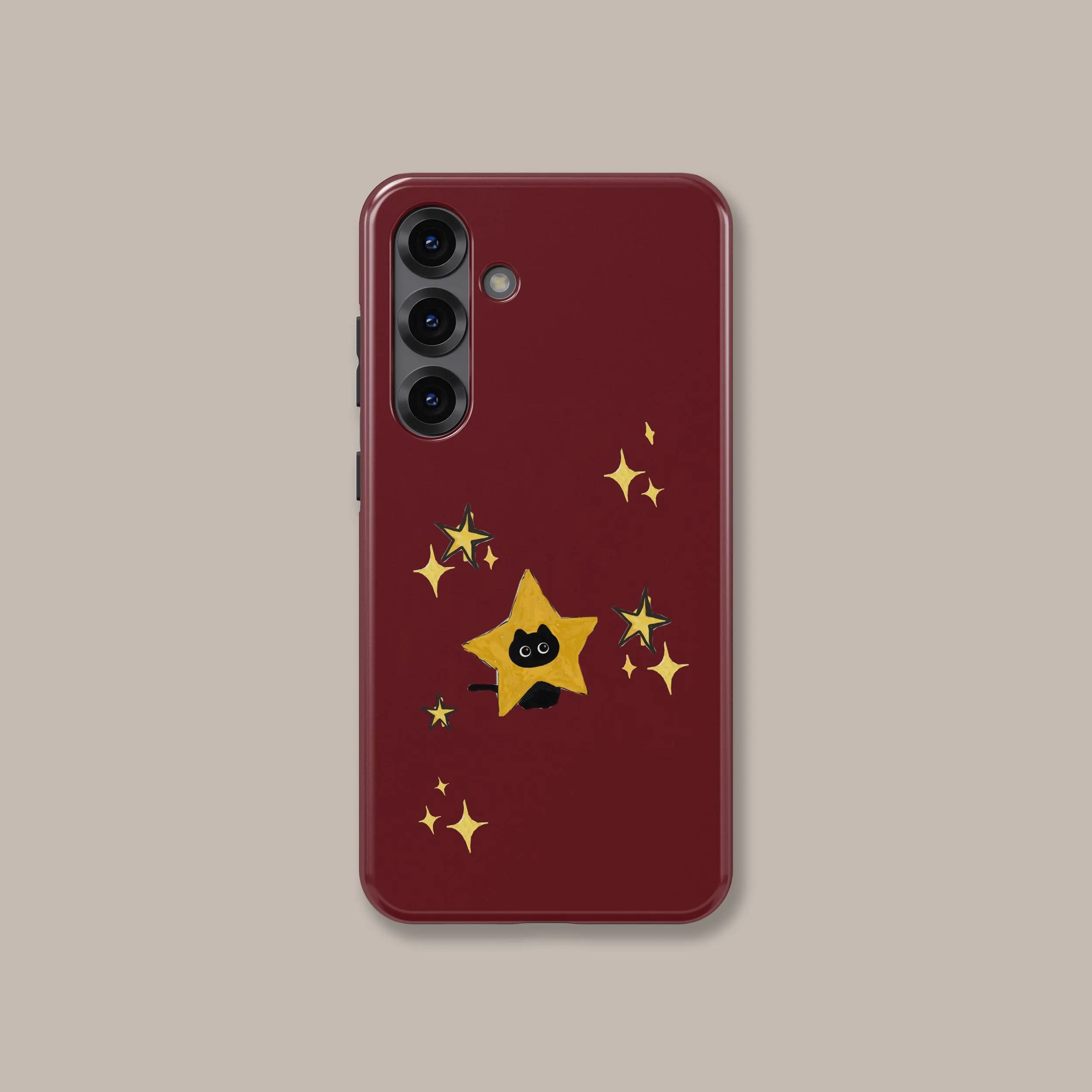 Black Cat Star Phone Case: Red Magic Design Cover for iPhone 17 16 15 14 13 12 11 + MagSafe, Samsung S26 S25, Google Pixel 10 Pro - image 4