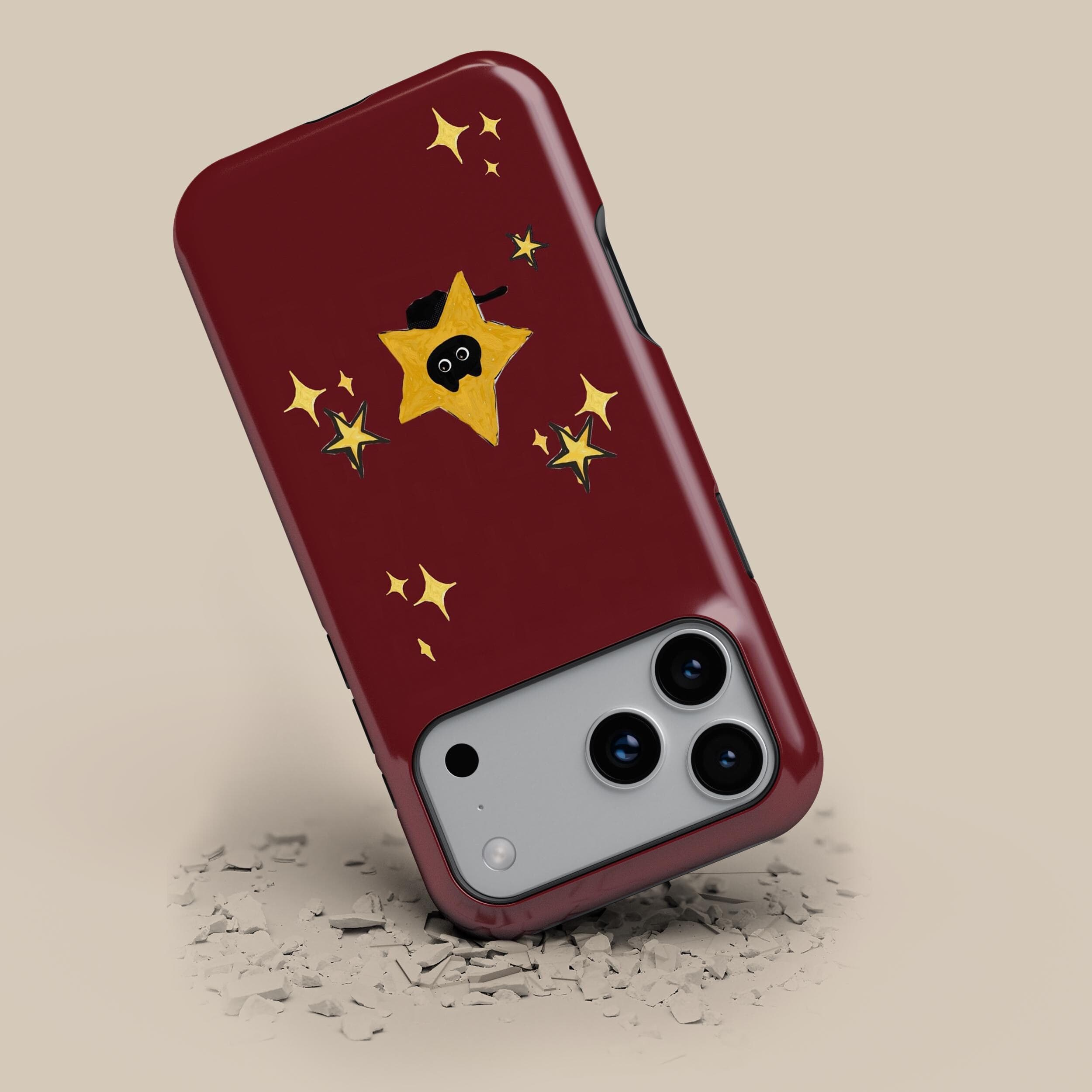 Black Cat Star Phone Case: Red Magic Design Cover for iPhone 17 16 15 14 13 12 11 + MagSafe, Samsung S26 S25, Google Pixel 10 Pro - image 5