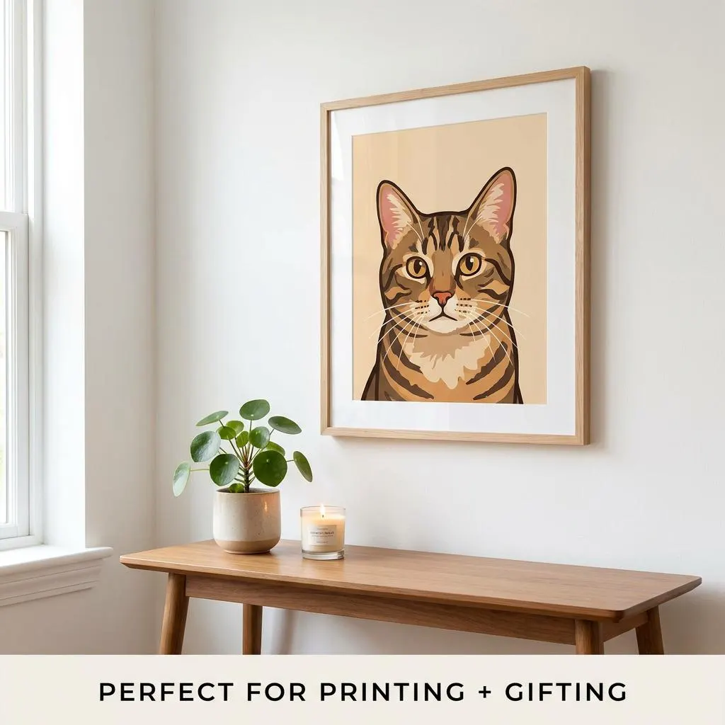 Vector pet portrait file formats SVG AI PNG JPG PDF high resolution transparent