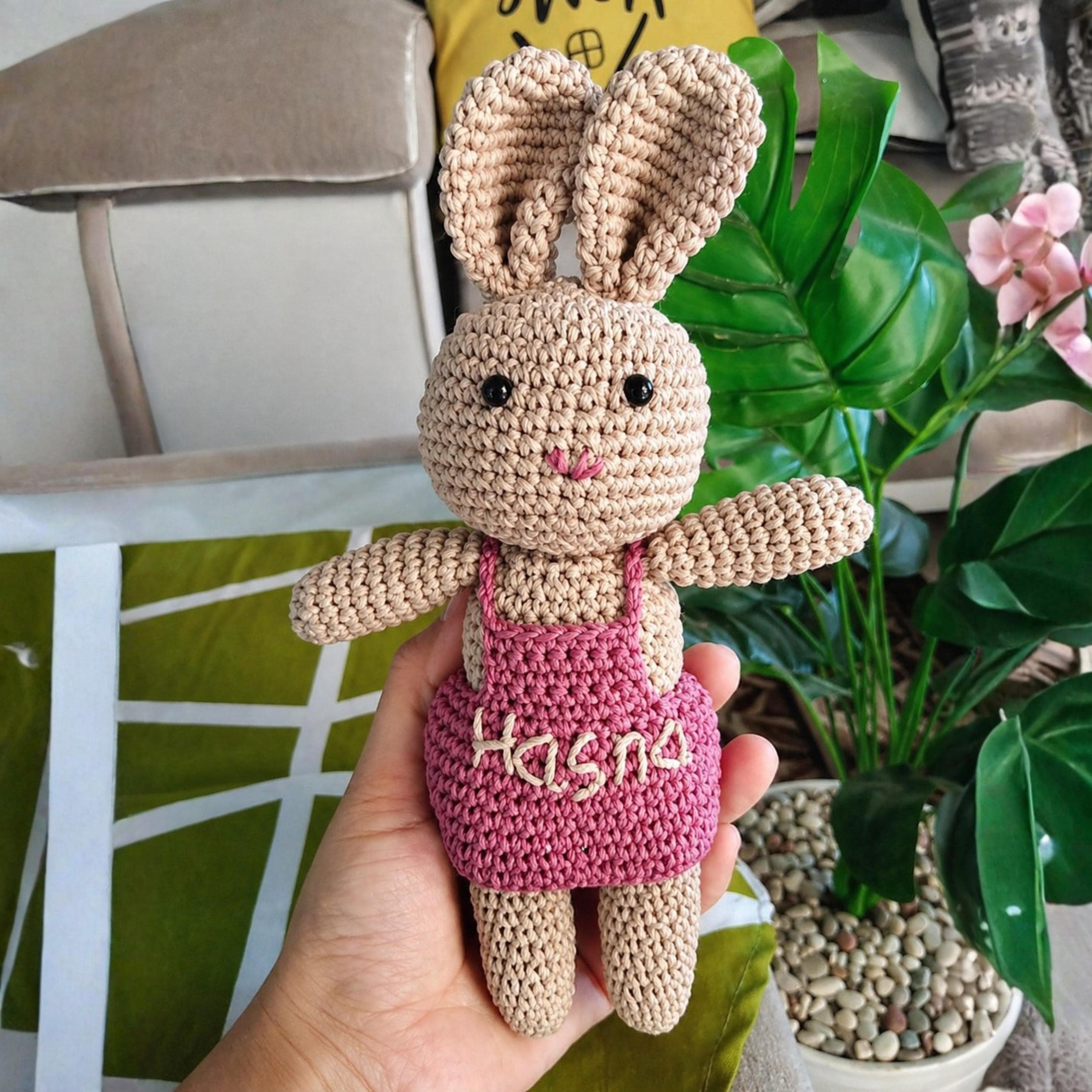 Handmade Crochet Bunny Couple Dolls – Amigurumi Plush Toy Set with Outfits - image 3