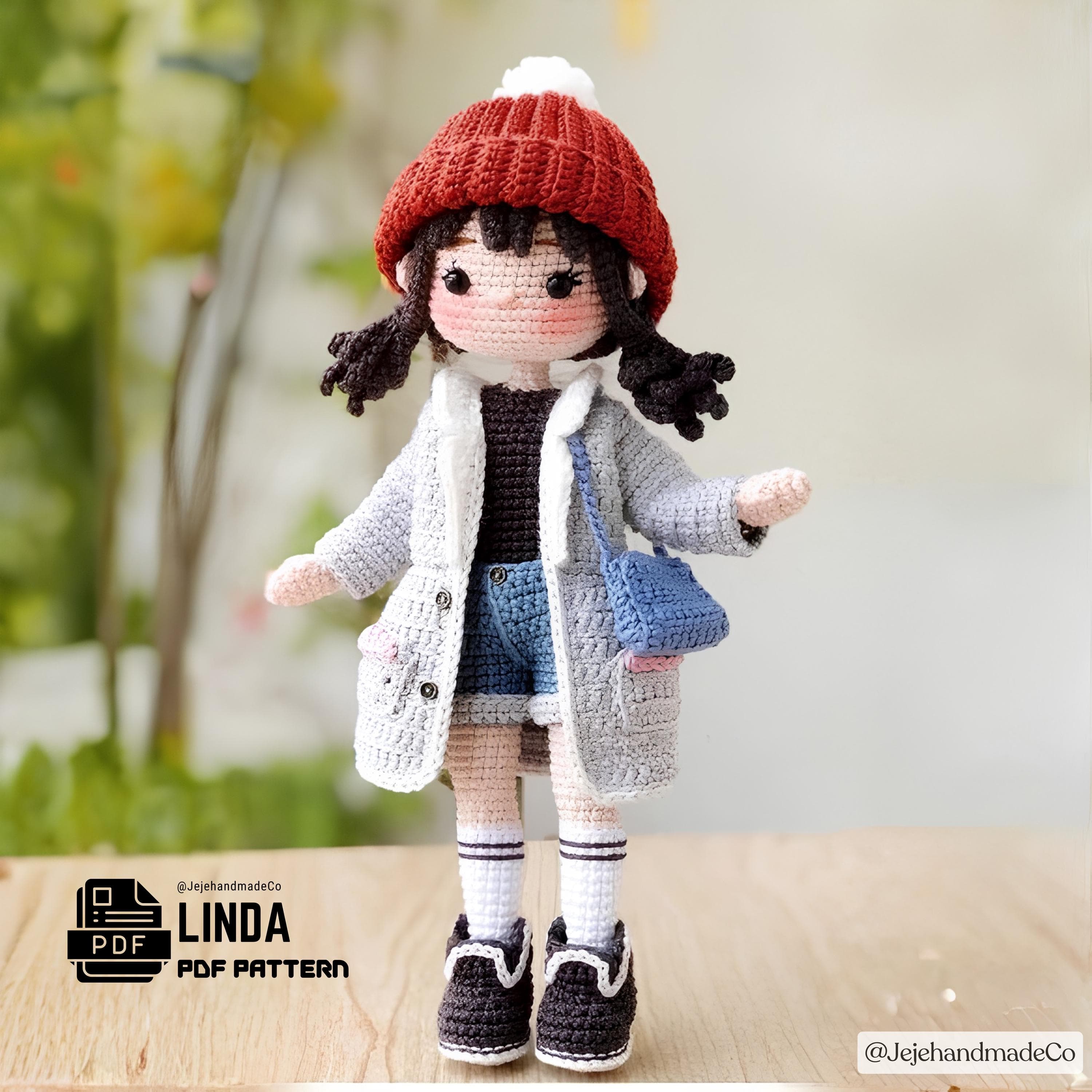 Linda Cute Girl Doll Amigurumi Pattern (PDF Download)