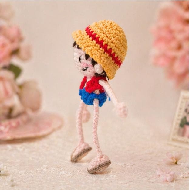 D. Luffy Boy Keychain Crochet Pattern (PDF Download) – Amigurumi Doll Design - image 5