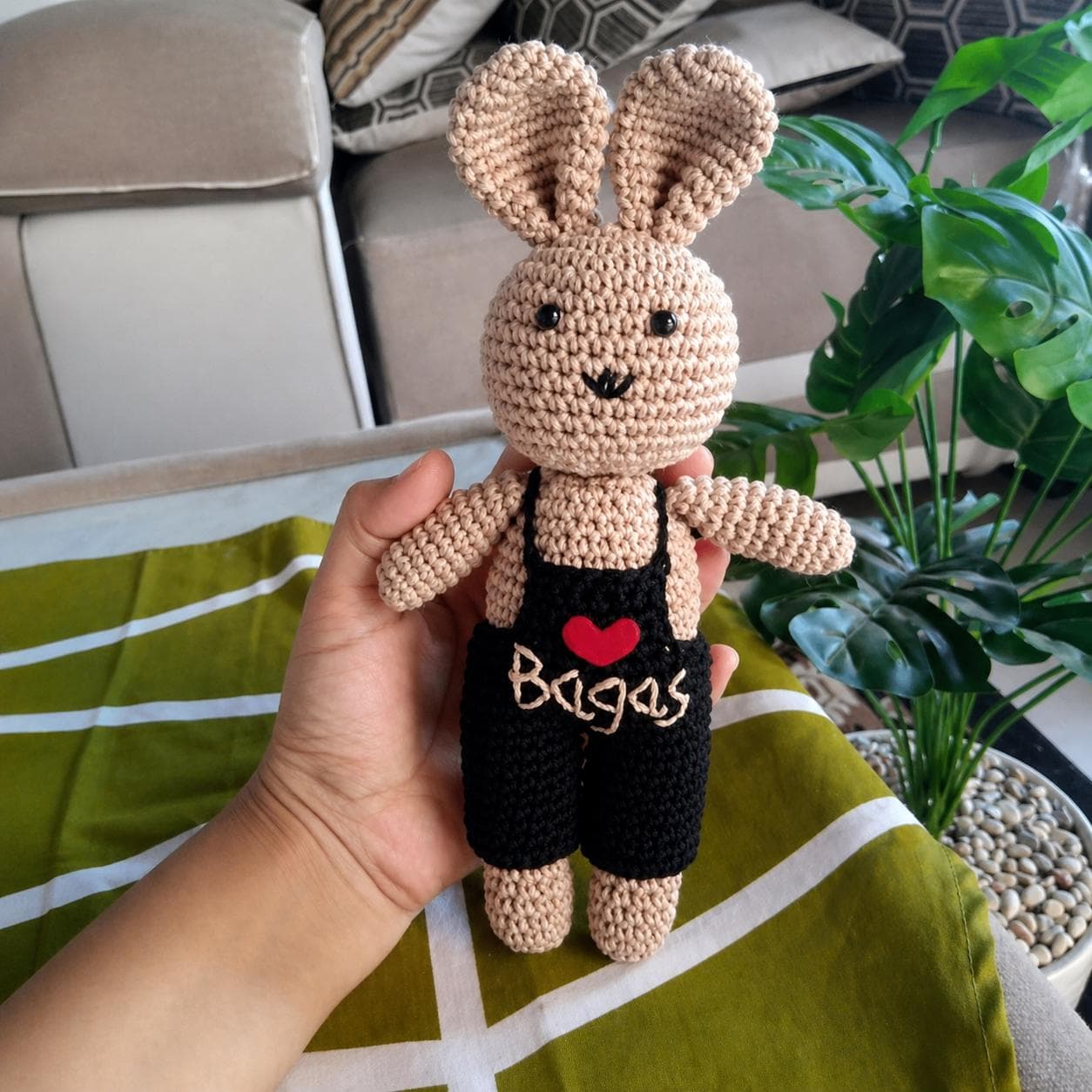 Handmade Crochet Bunny Couple Dolls – Amigurumi Plush Toy Set with Outfits - image 4