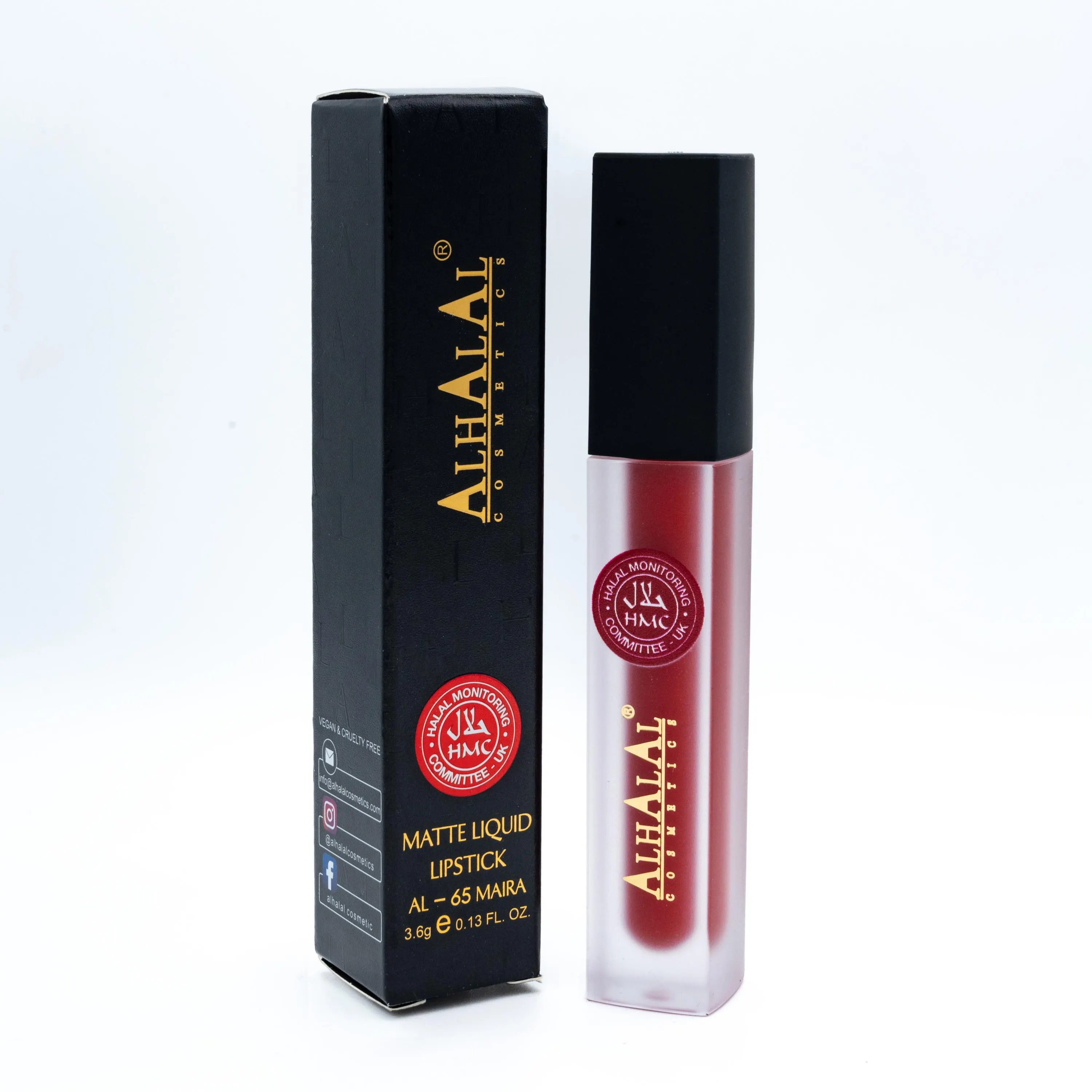 Halal Matte Liquid Lipstick – Long Lasting Vegan Lip Color (Shade AL65 MAIRA)
