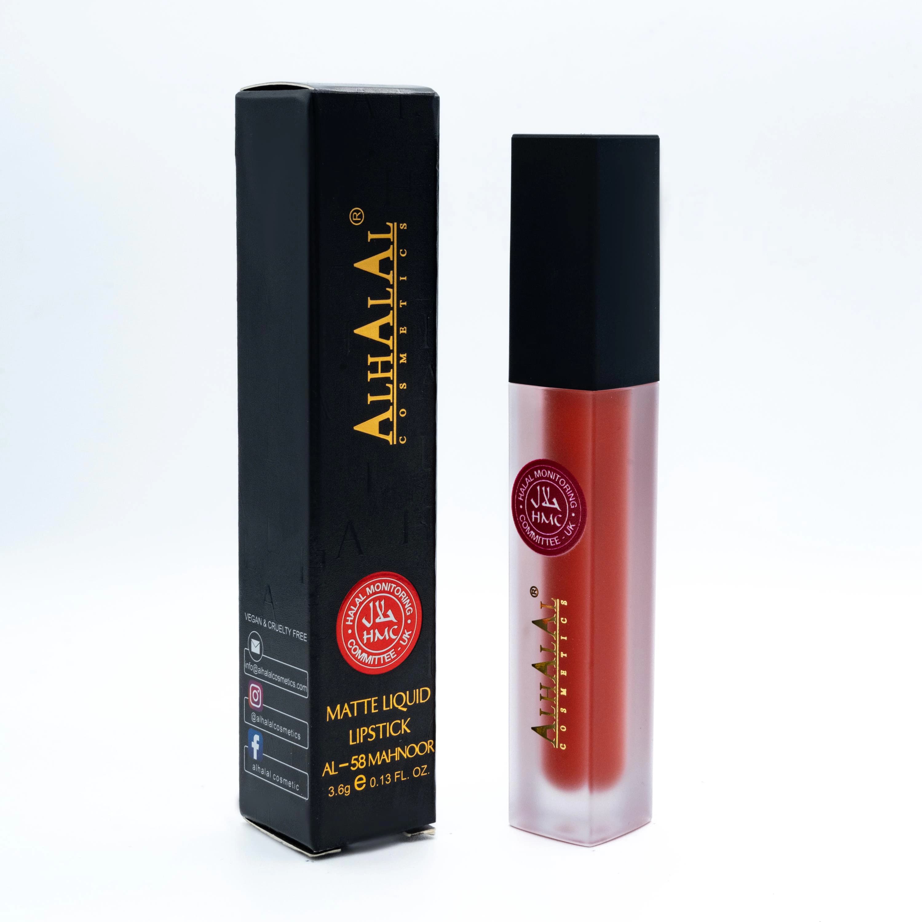 Halal Matte Liquid Lipstick – Long Lasting Vegan Lip Color (Shade AL58 MAHNOOR)