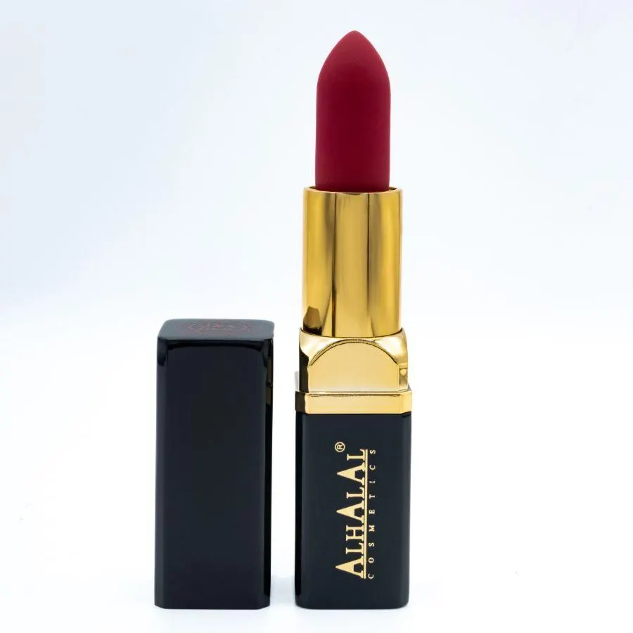 Halal Matte Velvet Lipstick – Long Lasting Vegan Lip Color (Shade AL29 RIDA)