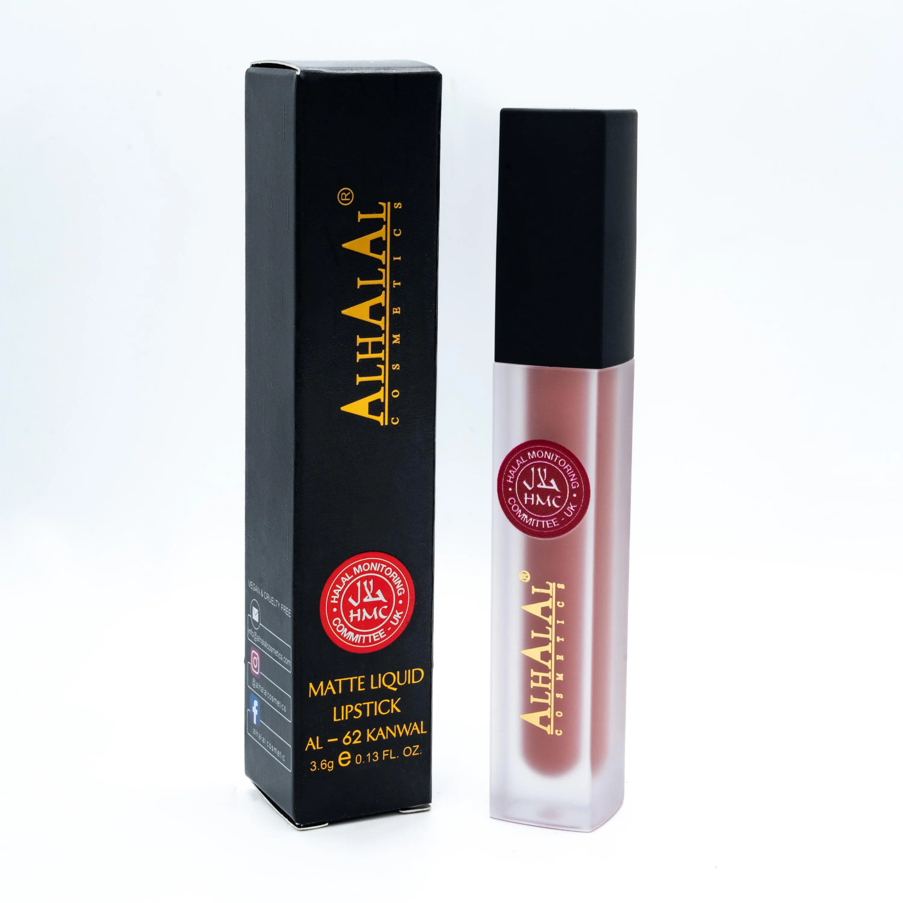 Halal Matte Liquid Lipstick – Long Lasting Vegan Lip Color (Shade AL62 KANWAL)