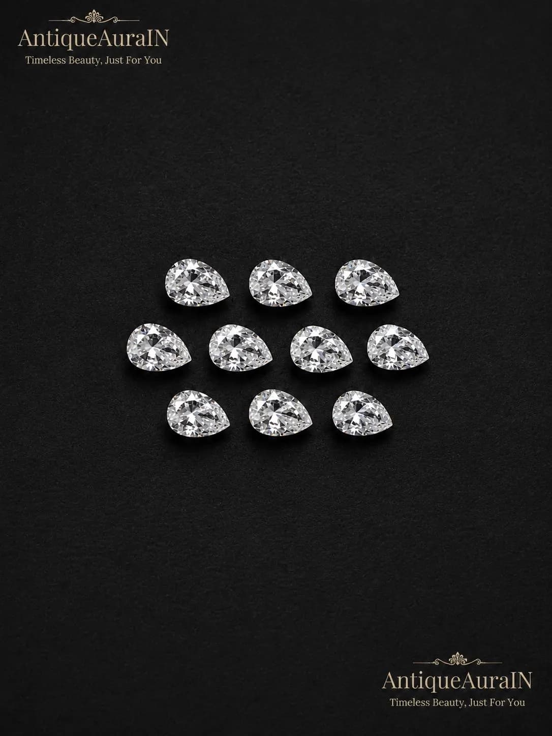Brilliant Pear Cut Loose Moissanite, Teardrop Shape Lab Grown Diamond Alternative, Wholesale Loose Gemstones for Rings, Pendants