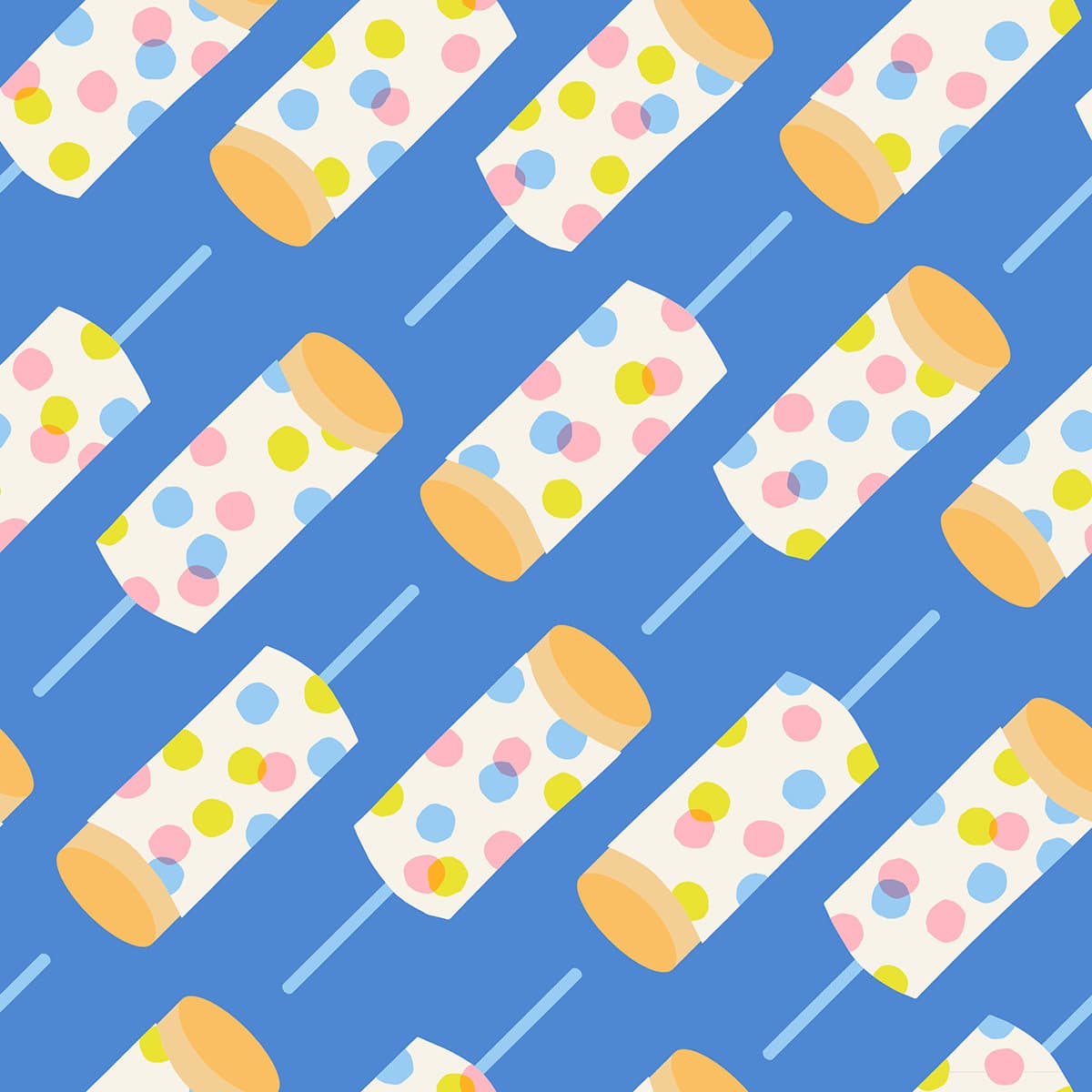 Sugar Cone Push Pops Royal Blue RS3060 14 by Ruby Star Society - Moda - HALF YARD