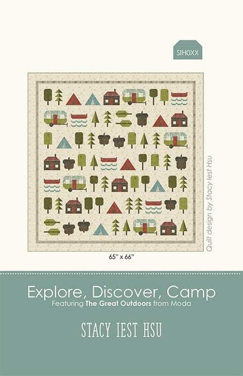 Explore Discover Camp Pattern by Stacy Iest Hsu- Moda- Boxed Kit -65" x 65"