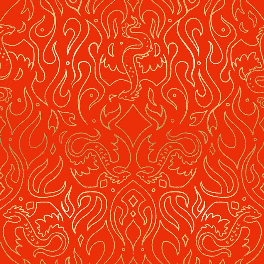 PREORDER Fireglow Scribe Metallic Dark Ruby RS2137 12M by Sarah Watts for Ruby Star Society-Moda- 1/2 Yard
