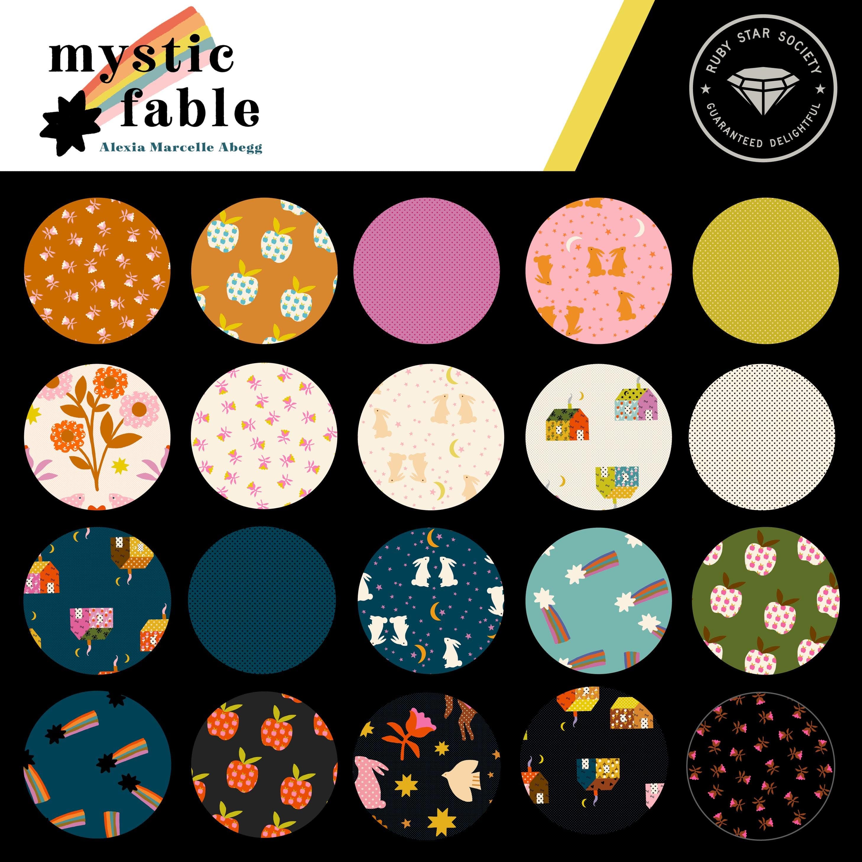 Mystic Fable Sweetflower Neon Pink RS4151 13 by Alexia Abegg for Ruby Star Society- 1/2 Yard - image 3
