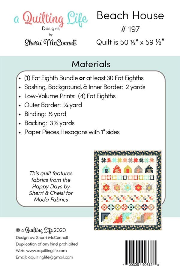 INSTOCK Beach House QLD 197  Pattern by Sherri McConnell from  A Quilting Life - image 3