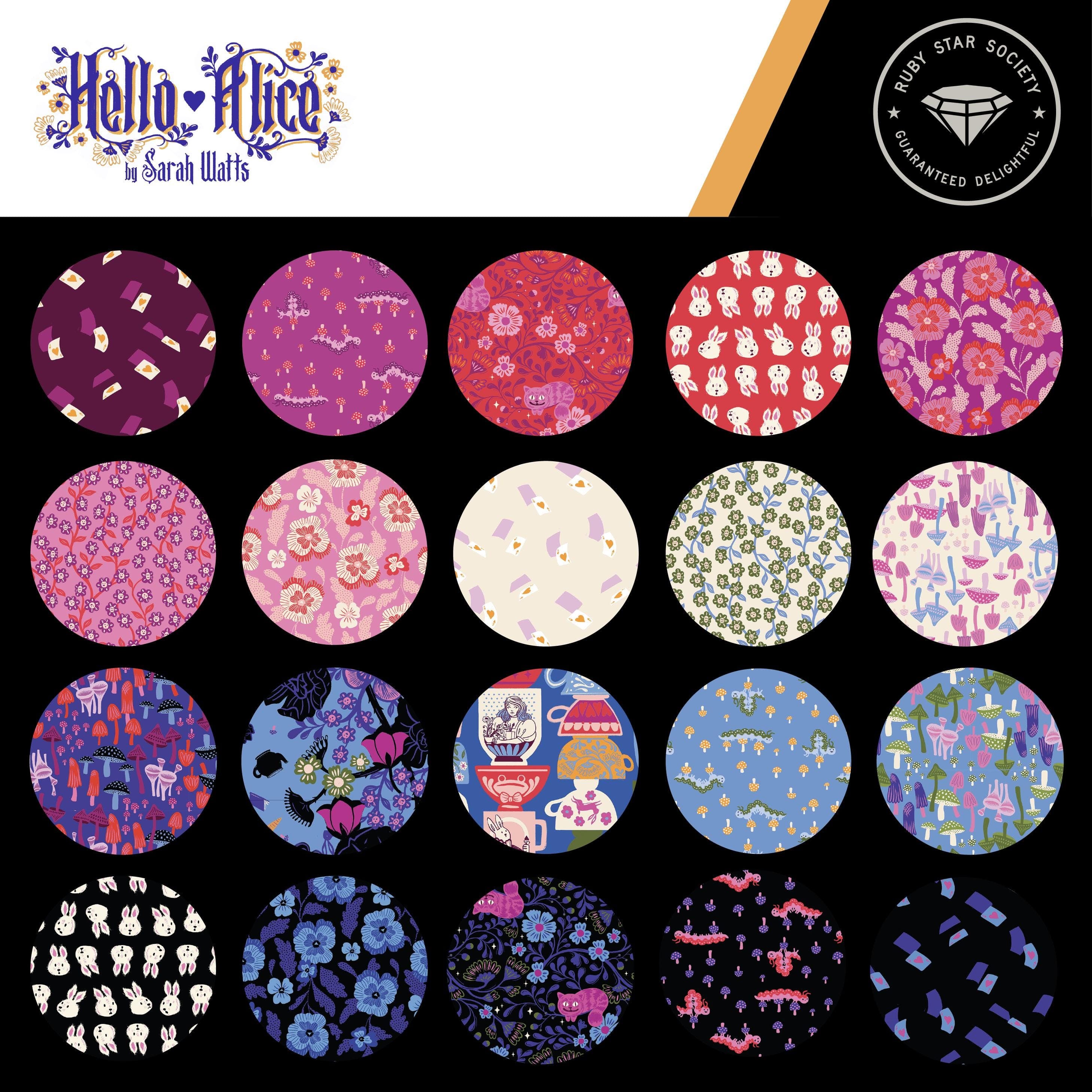 Hello Alice Rabbit Hole Shell RS2121 11 by Sarah Watts for Ruby Star Society-Moda- 1/2 Yard - image 3