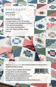 Rosemary Quilt Pattern by Camille Roskelley for Moda- 72" X 72" - image 4