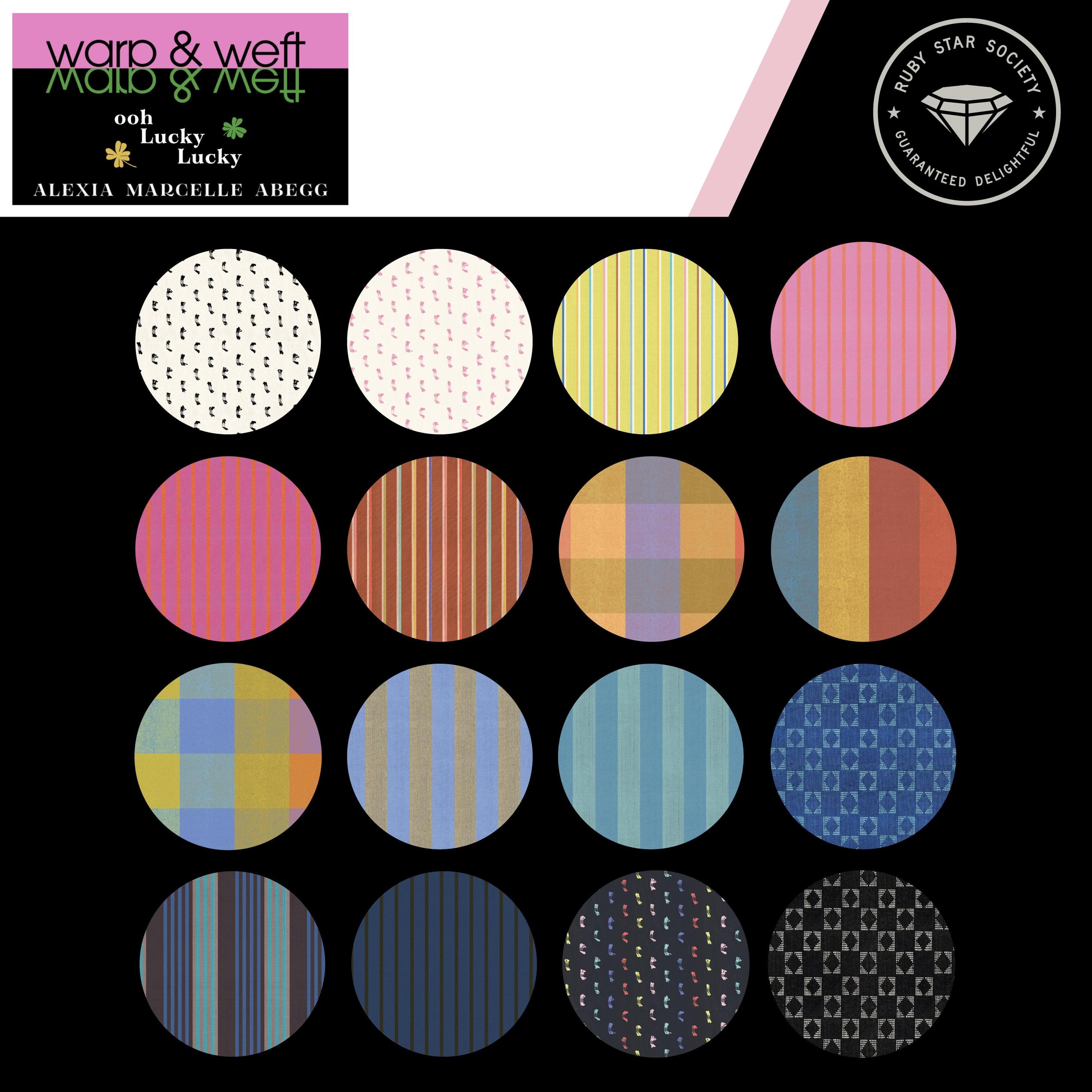 Warp Weft Ooh Lucky Lucky Flicker Wovens Natural Black RS4128 11 By Alexia Abegg for Ruby Star Society- Moda- 1/2 Yard - image 3