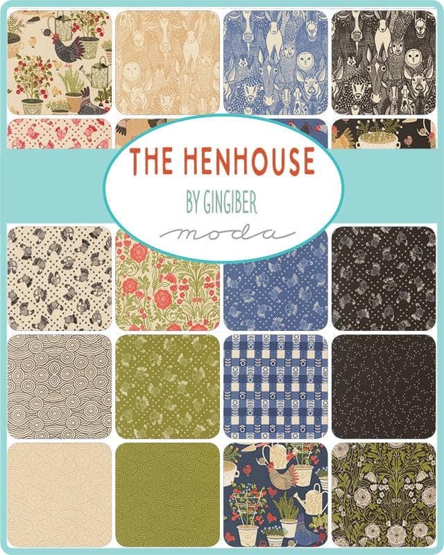 The Henhouse Flower Plaid  Barn 48436 16 by  Gingiber- Moda- 1/2 Yard - image 3