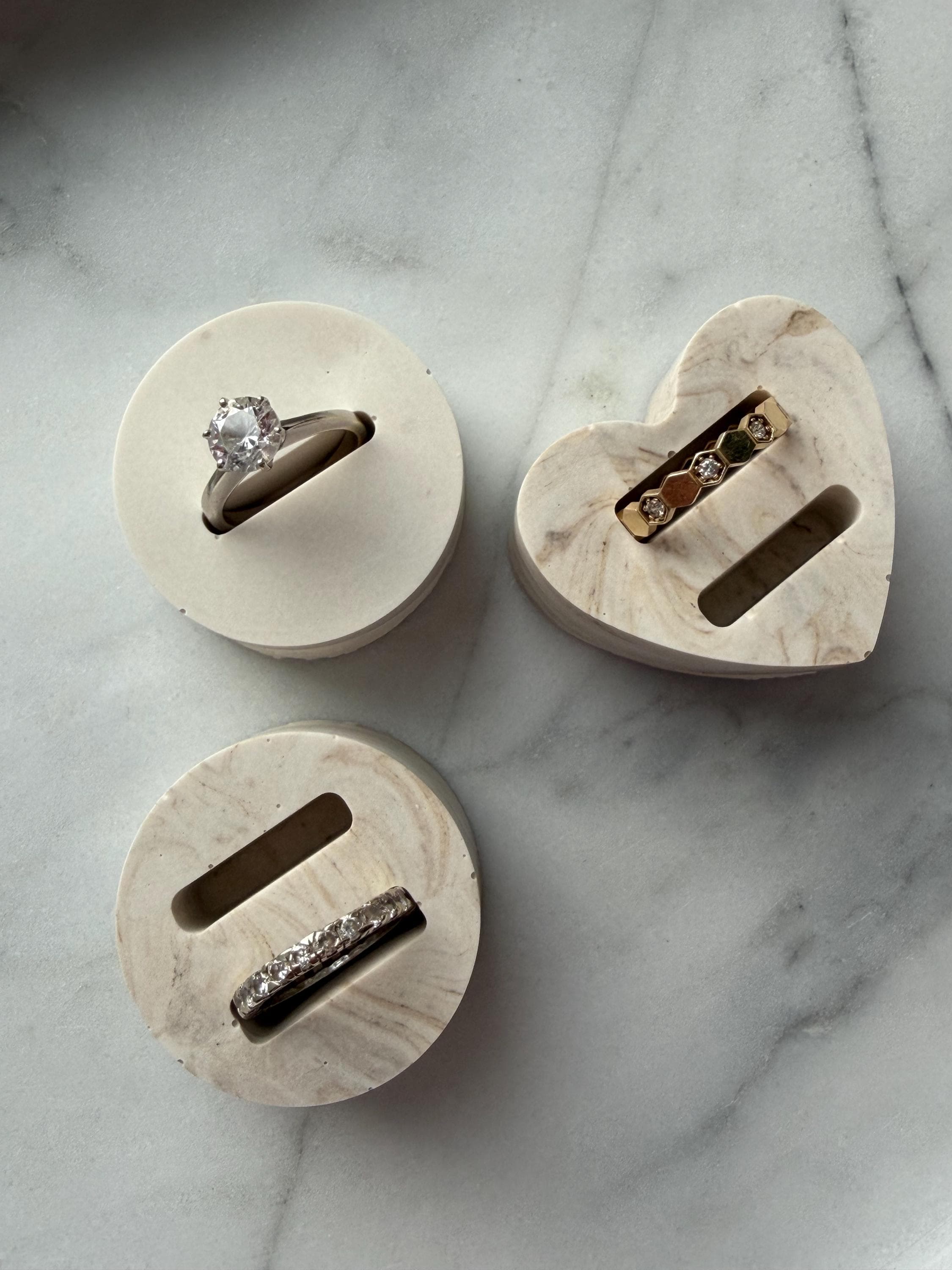 Marble Ring Holder, Handmade Jesmonite Ring Dish, Engagement Ring Stand, Wedding Ring Holder, Jewellery Organiser, Bride Gift - image 5