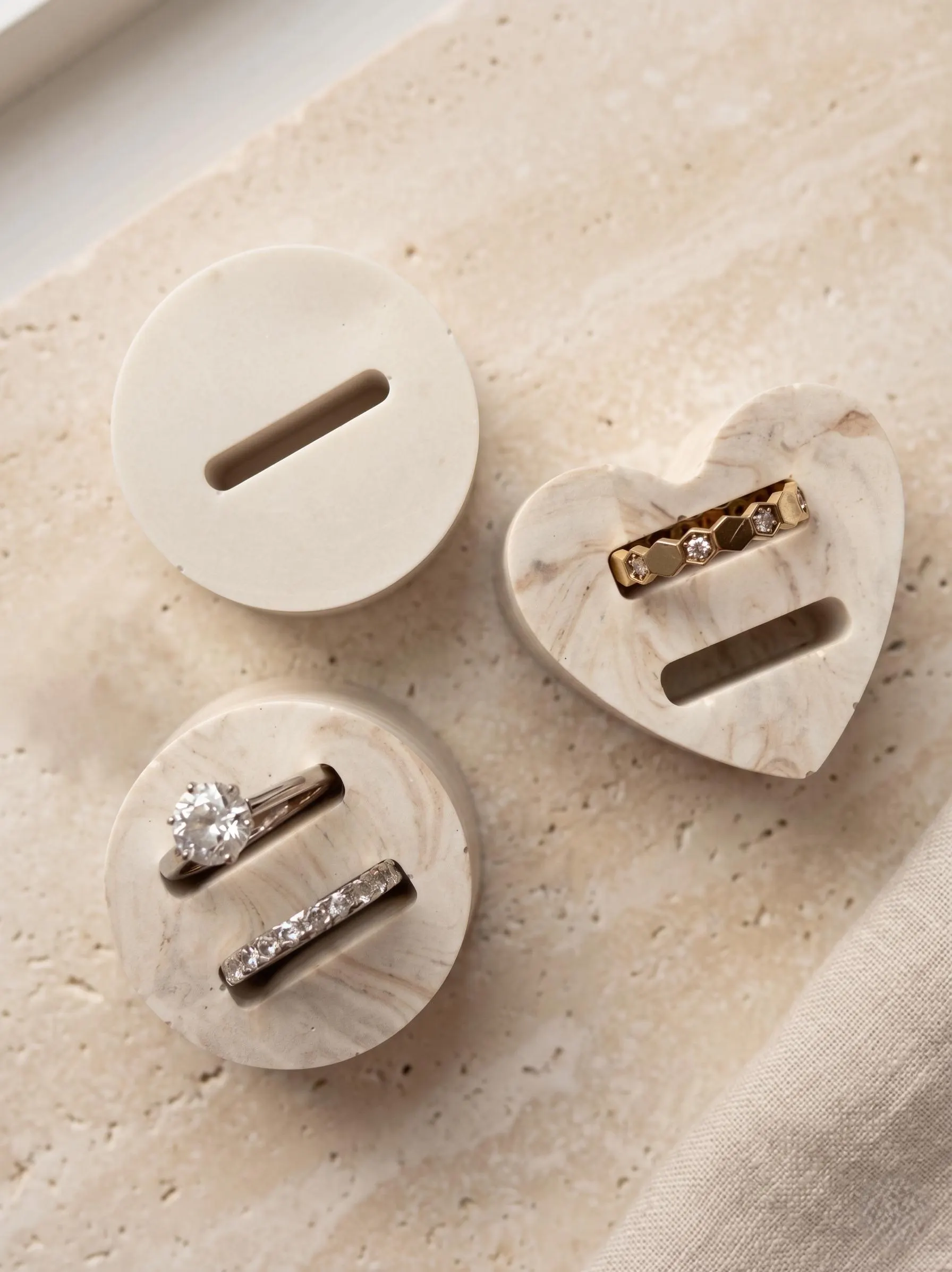 Marble Ring Holder, Handmade Jesmonite Ring Dish, Engagement Ring Stand, Wedding Ring Holder, Jewellery Organiser, Bride Gift