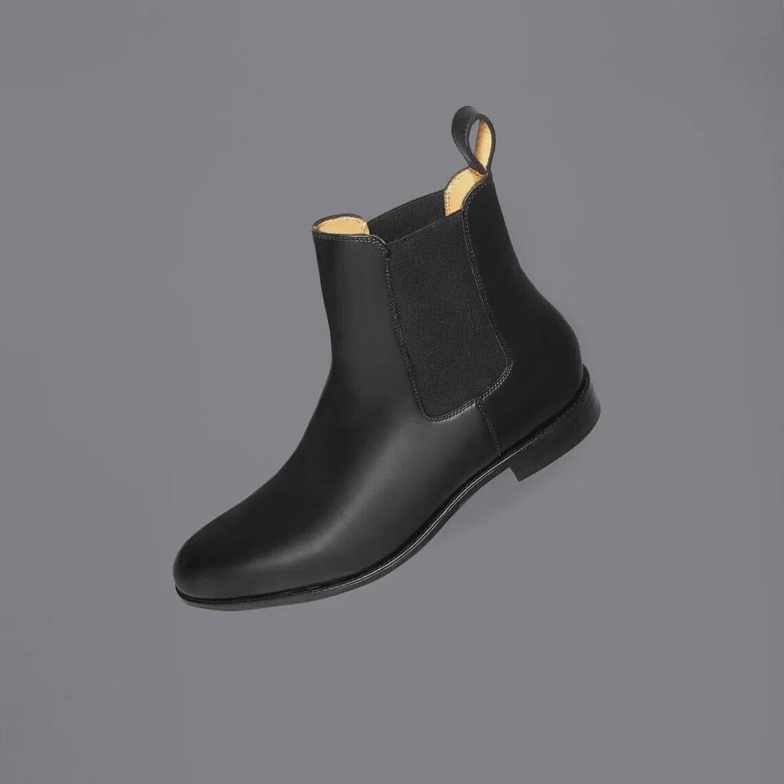 Men's Black Calf Leather Chelsea Boots – Handmade Ankle Dress Boots – Genuine Leather Slip On Boots – Classic Formal Chelsea Footwear - image 5