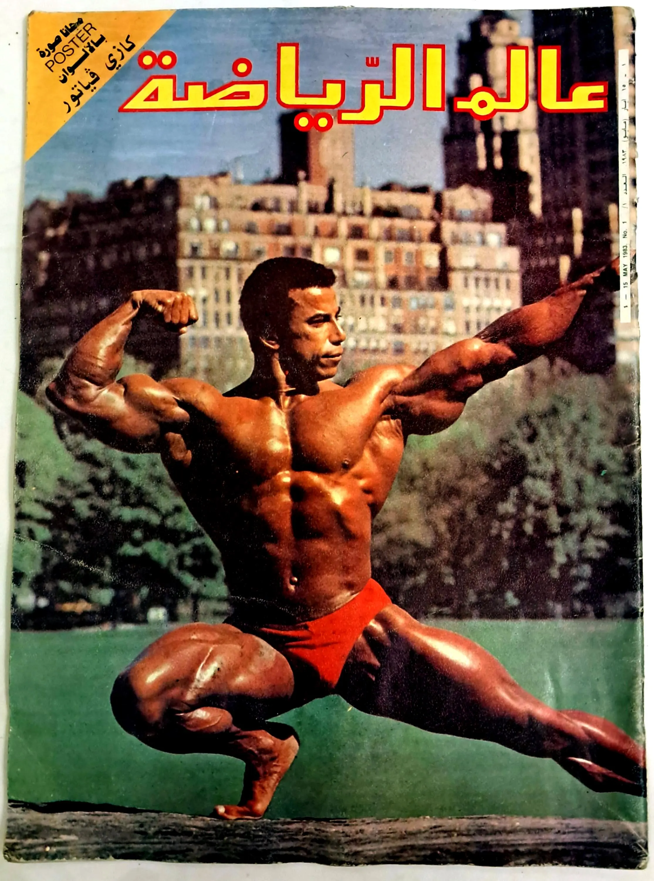Lot of 4 Aalam El Riayadah Magazines 1980s Arabic Bodybuilding Wrestling Boxing Retro Lebanon Print - image 3