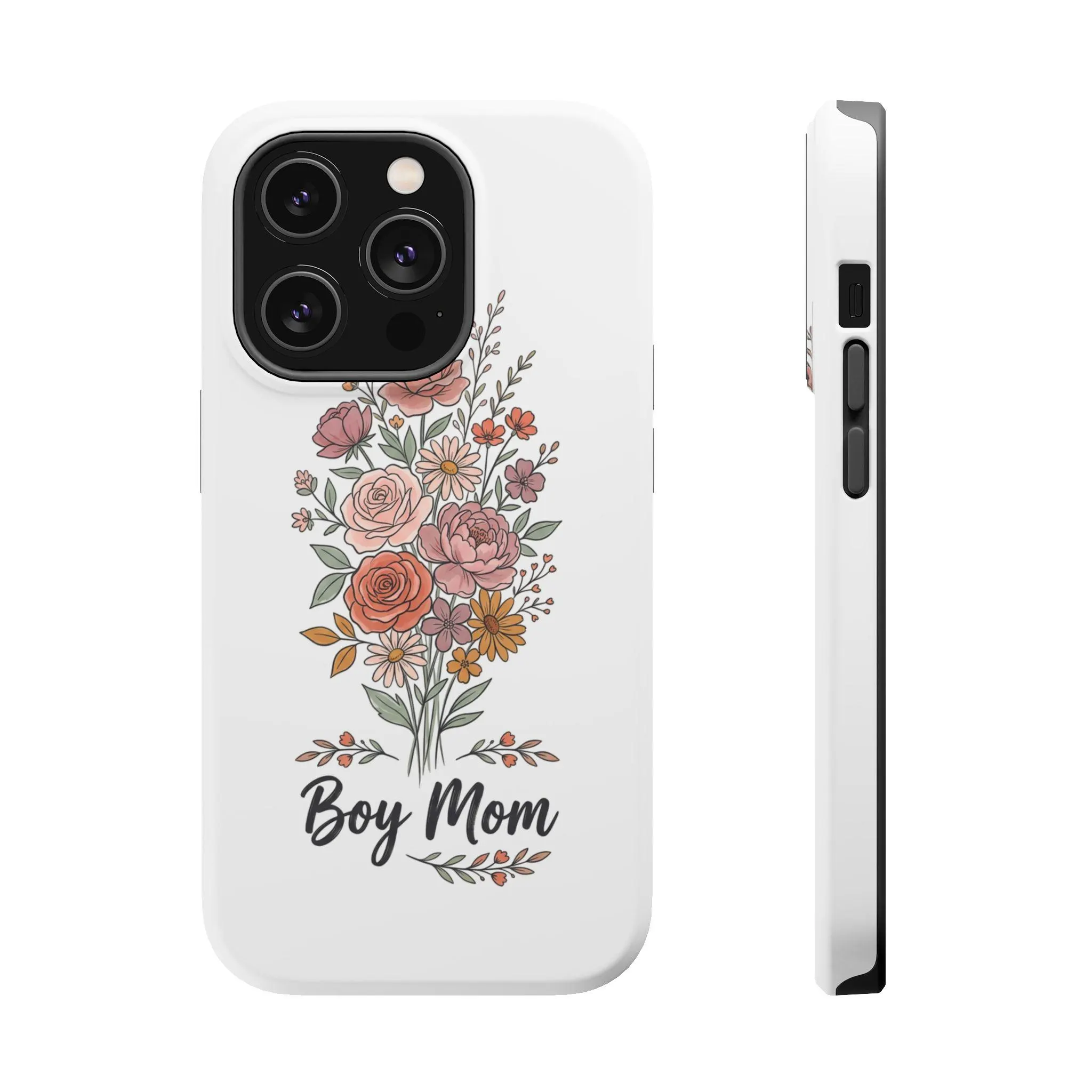 Boy Mom floral bouquet phone case | Magnetic impact-resistant Case - image 4