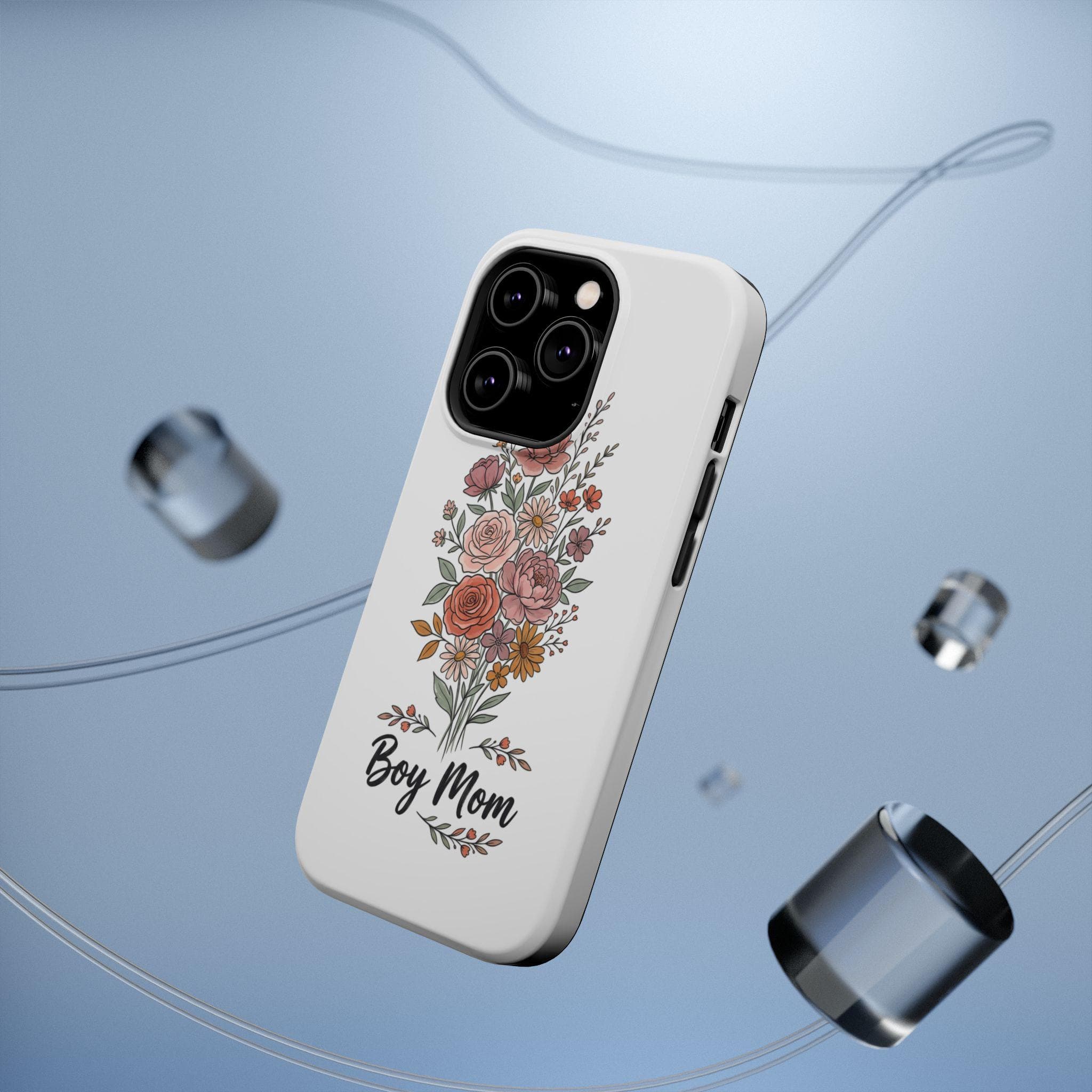 Boy Mom floral bouquet phone case | Magnetic impact-resistant Case - image 3