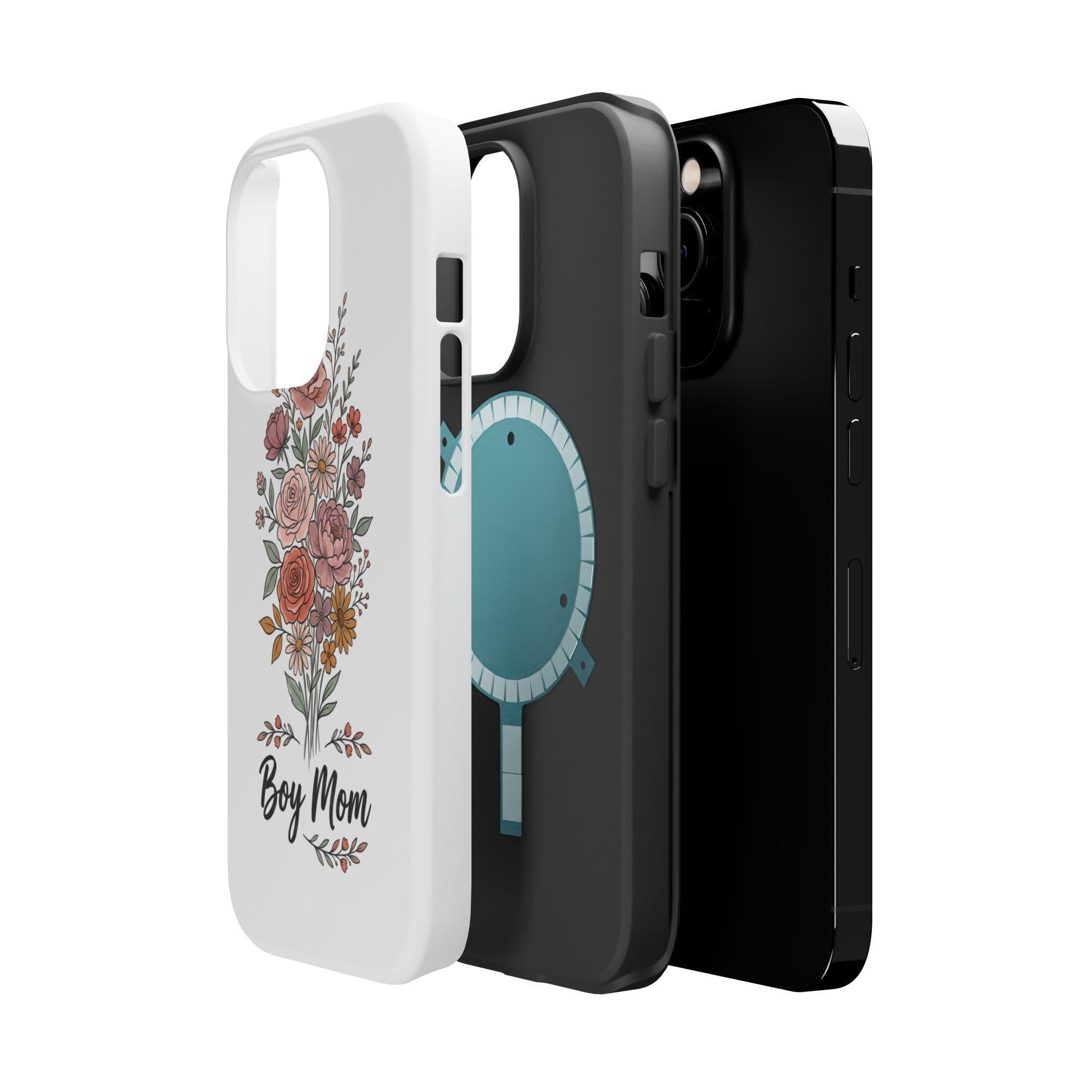 Boy Mom floral bouquet phone case | Magnetic impact-resistant Case - image 5