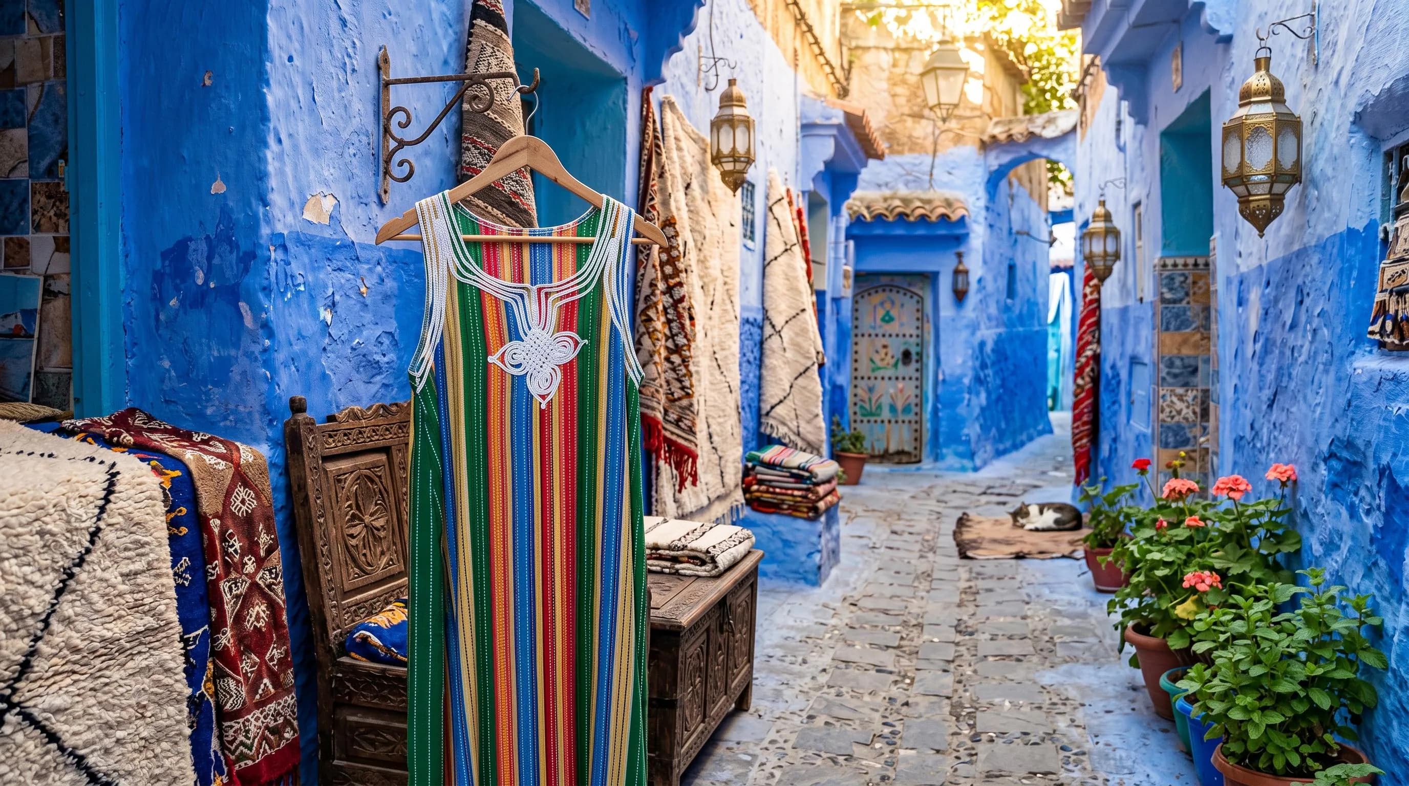Handmade Moroccan Gandoura Dress, Boho Summer Maxi Caftan, Traditional Lounge Wear - image 3