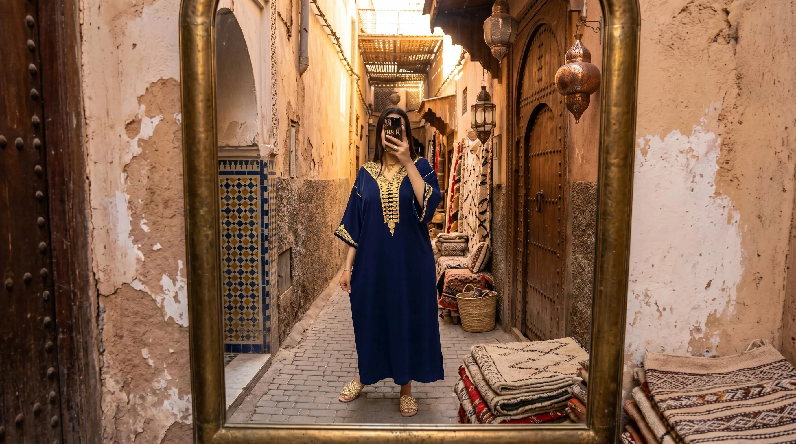 Handmade Purple Moroccan Kaftan – Embroidered Gandoura Dress, Boho Maxi Caftan, Resort Wear - image 3