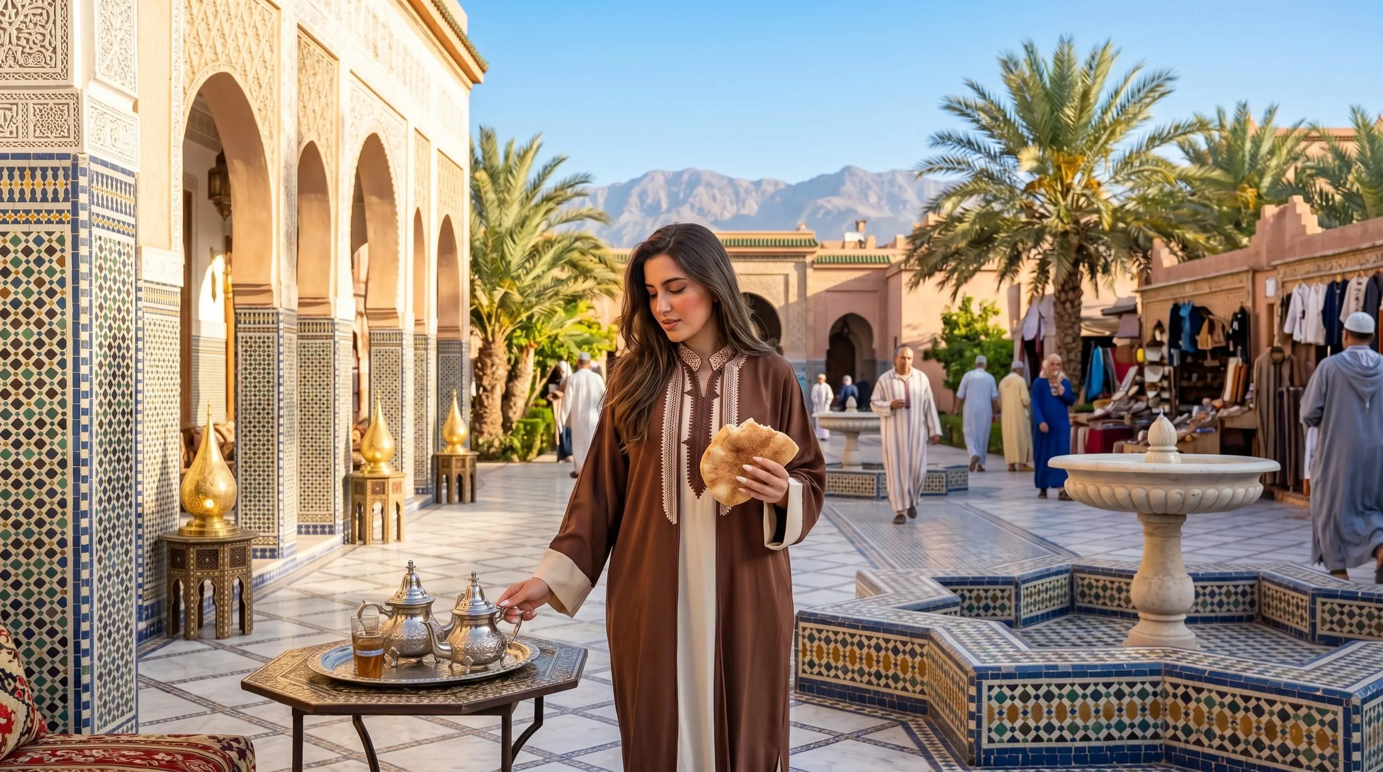 Handmade Moroccan Djellaba – Hooded Kaftan Maxi Dress, Modest Boho Eid Outfit - image 3