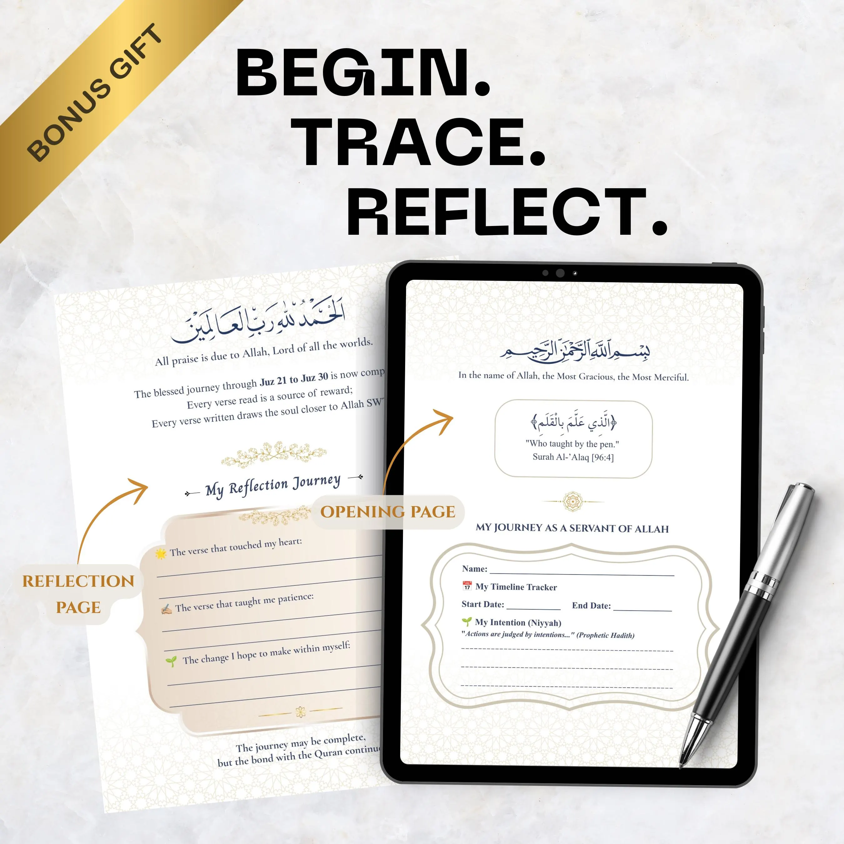 PDF Quran Tracing Juz 21-30 – 200+ Pages | Instant Download - image 3