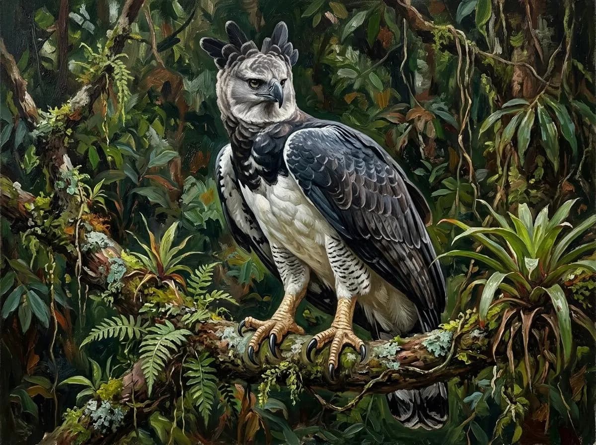 Harpy Eagle Oil Painting | Animals & Creatures Wall Art | Handmade Canvas, Made to Order - image 3