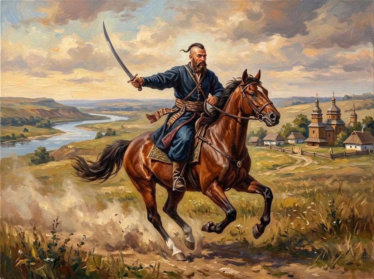 Ukrainian Cossack Horseman Oil Painting | Europe Heritage Wall Art | Handmade Canvas, Made to Order - image 3