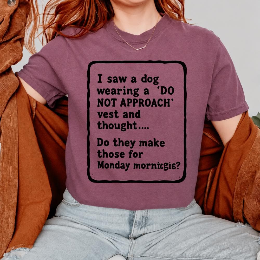 I Saw A Dog Wearing A Do Not Approach Vest and Thought T-Shirt - image 4