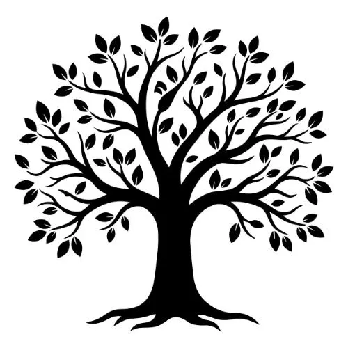 Tree of life Svg, Tree Svg, Family Tree Roots, Spiritual Mandala Tree Clipart, Tree Silhouette, Instant Download