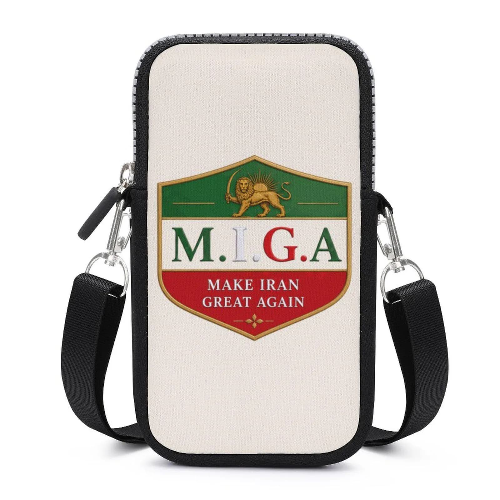 Free Iran Lion and Sun MIGA Activist Gift Idea for Protest Political Phone Bag Iran Pride Make Iran Great Social Justice Anti Regime Protest - image 3