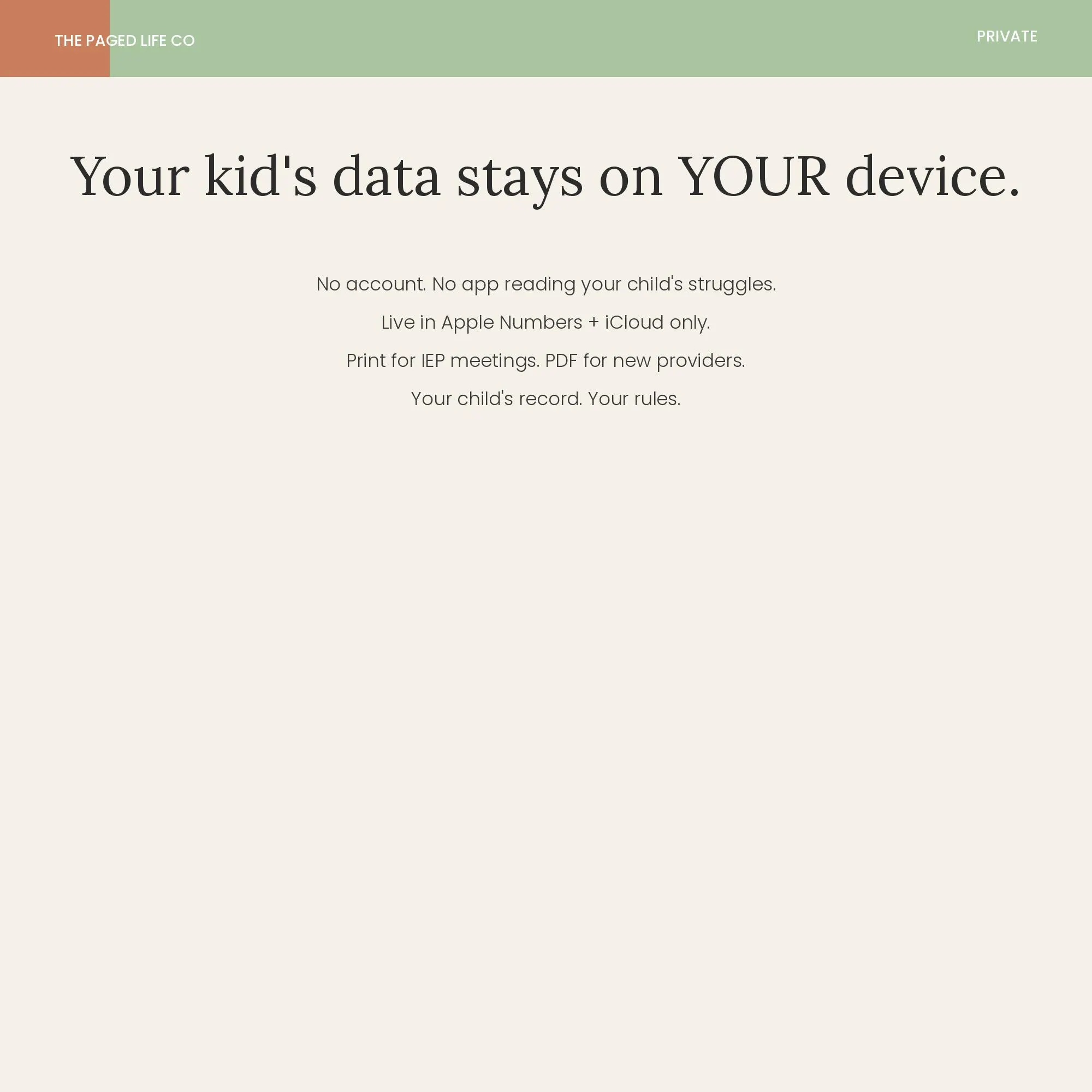 Autism ADHD Kid Daily Log Spreadsheet | Sensory Meltdowns Meds Wins | School Advocacy | Apple Numbers Google Sheets Excel | iCloud Sync - image 5
