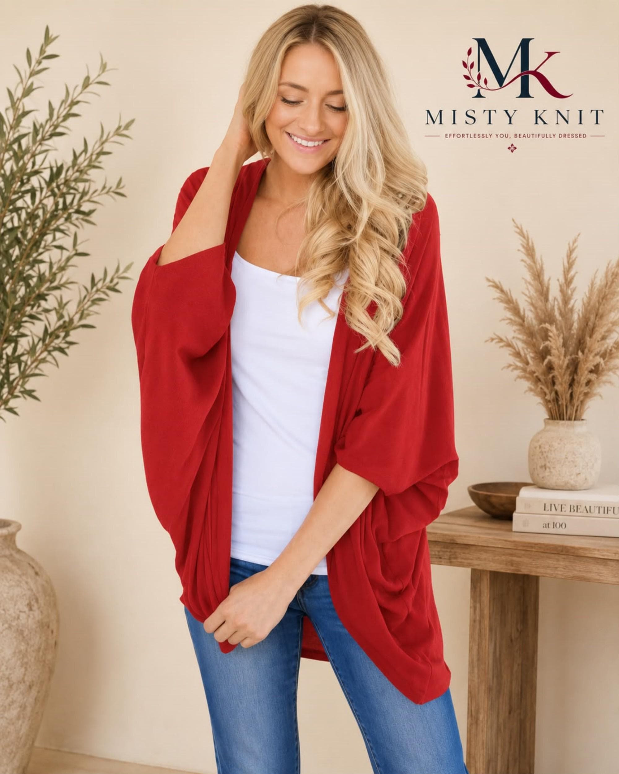 Lightweight Chiffon Abstract Print Kimono Cardigan, Boho Beach Cover Up - image 5