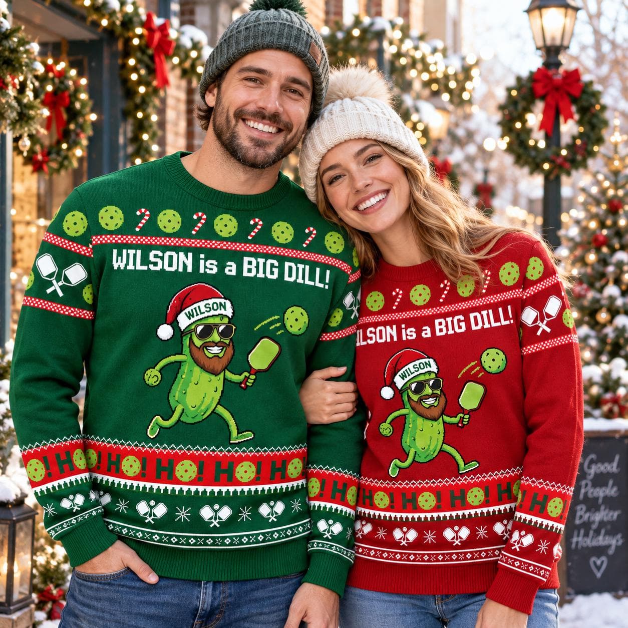 Personalized Funny Pickleball Ugly Christmas Sweater, Big Dill Pickleball Sweater, Pickleball Christmas Gift, Holiday Party Sweater - image 4